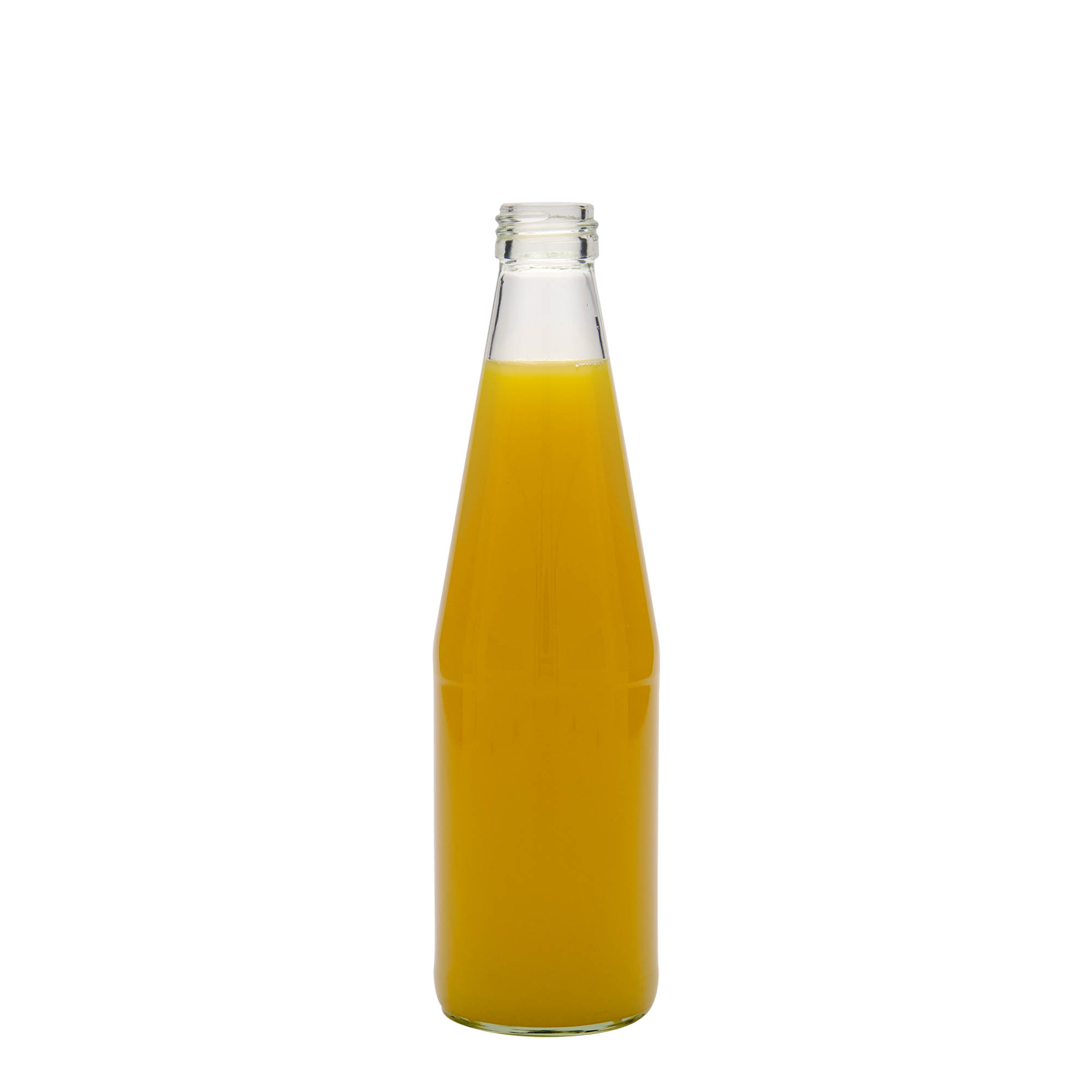 330 ml Universalflasche Karottenform, Glas, Mündung: PP 28 330 ml Universalflasche Karottenform, Glas, Mündung: PP 28