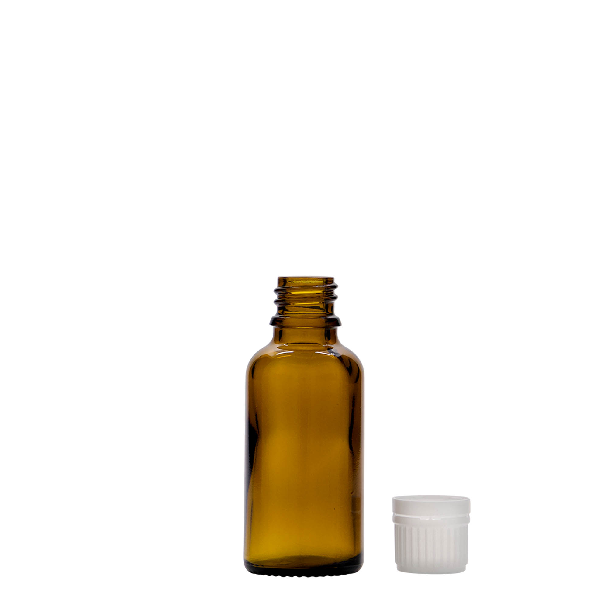30 ml Medizinflasche, Glas, braun, Mündung: DIN 18
