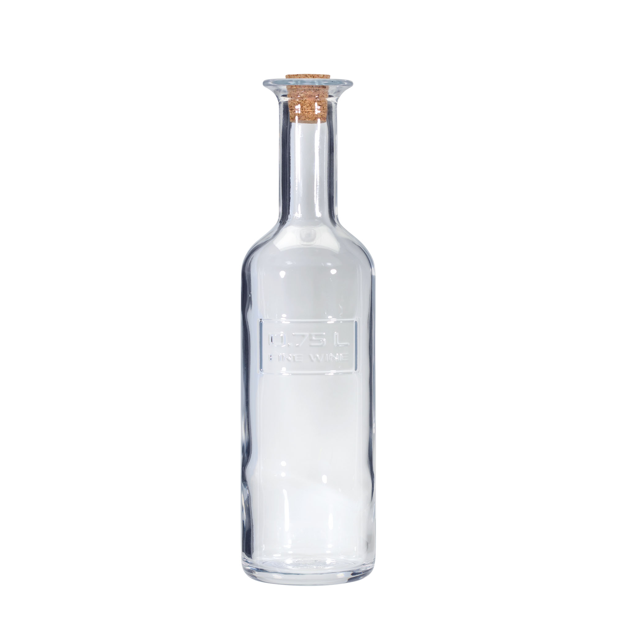 750 ml Glasflasche 'Optima Fine Wine', Mündung: Kork