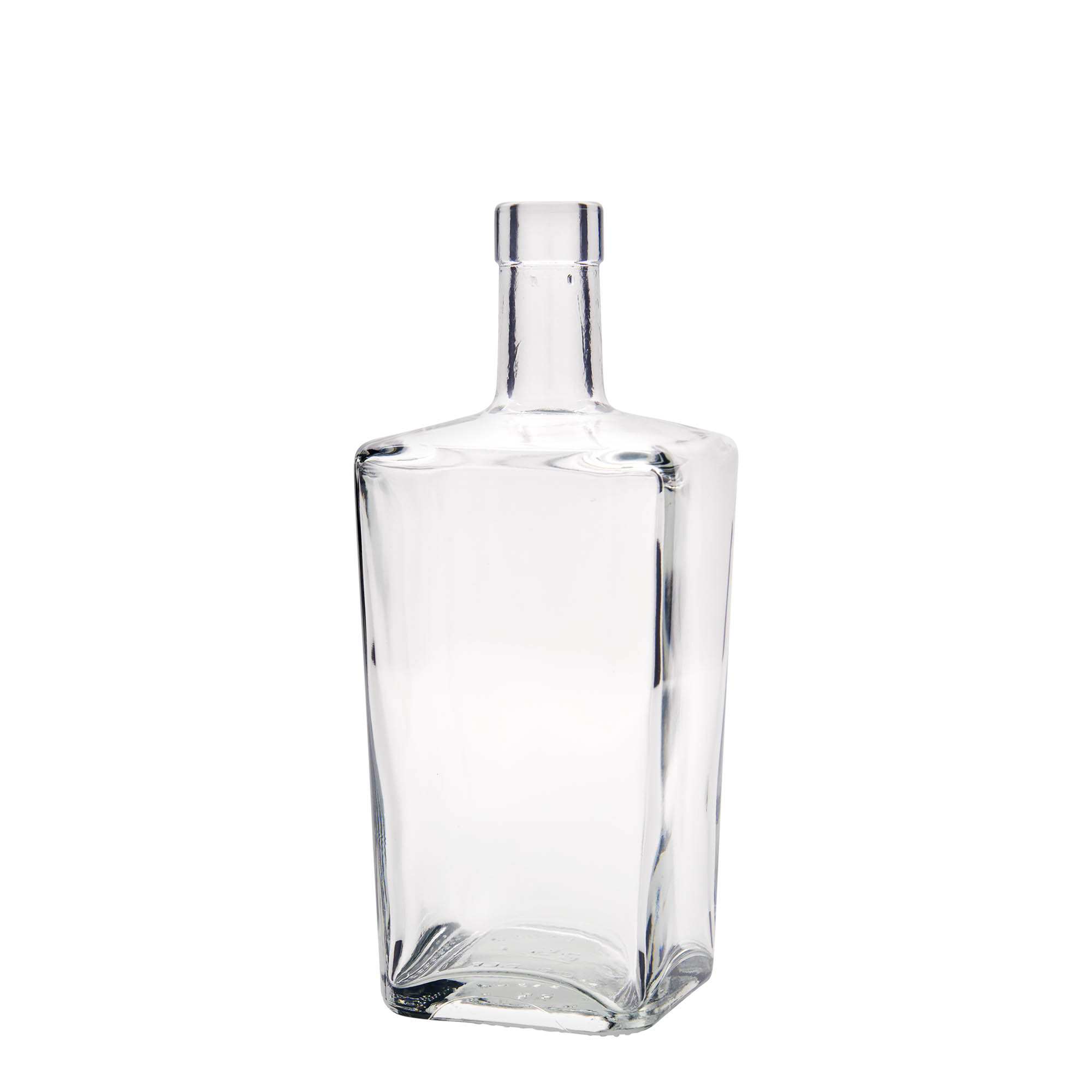 700 ml Glasflasche „Noel“, quadratisch, Mündung: Kork