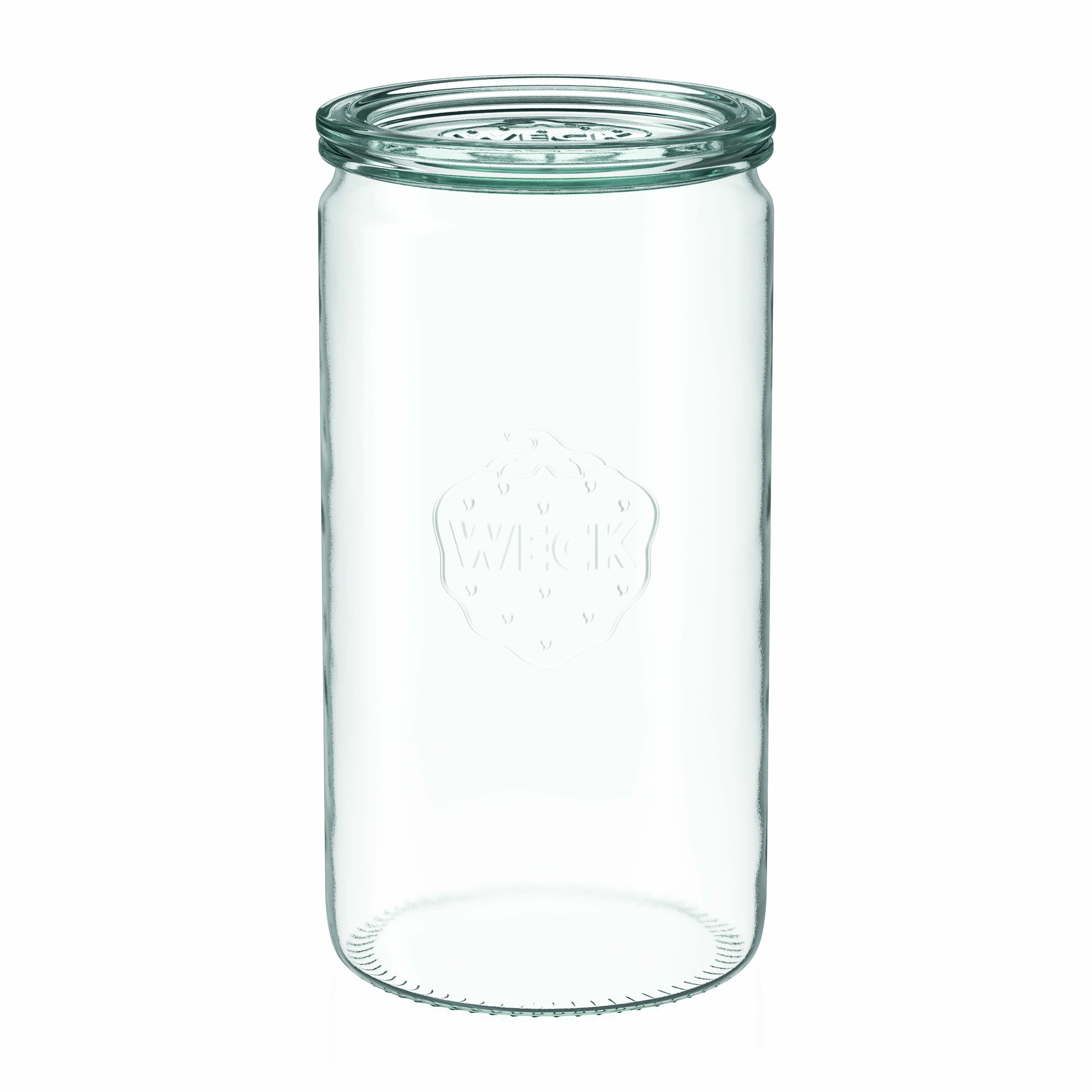 6x 1575 ml WECK-Zylinderglas mit Glasdeckel RR 100