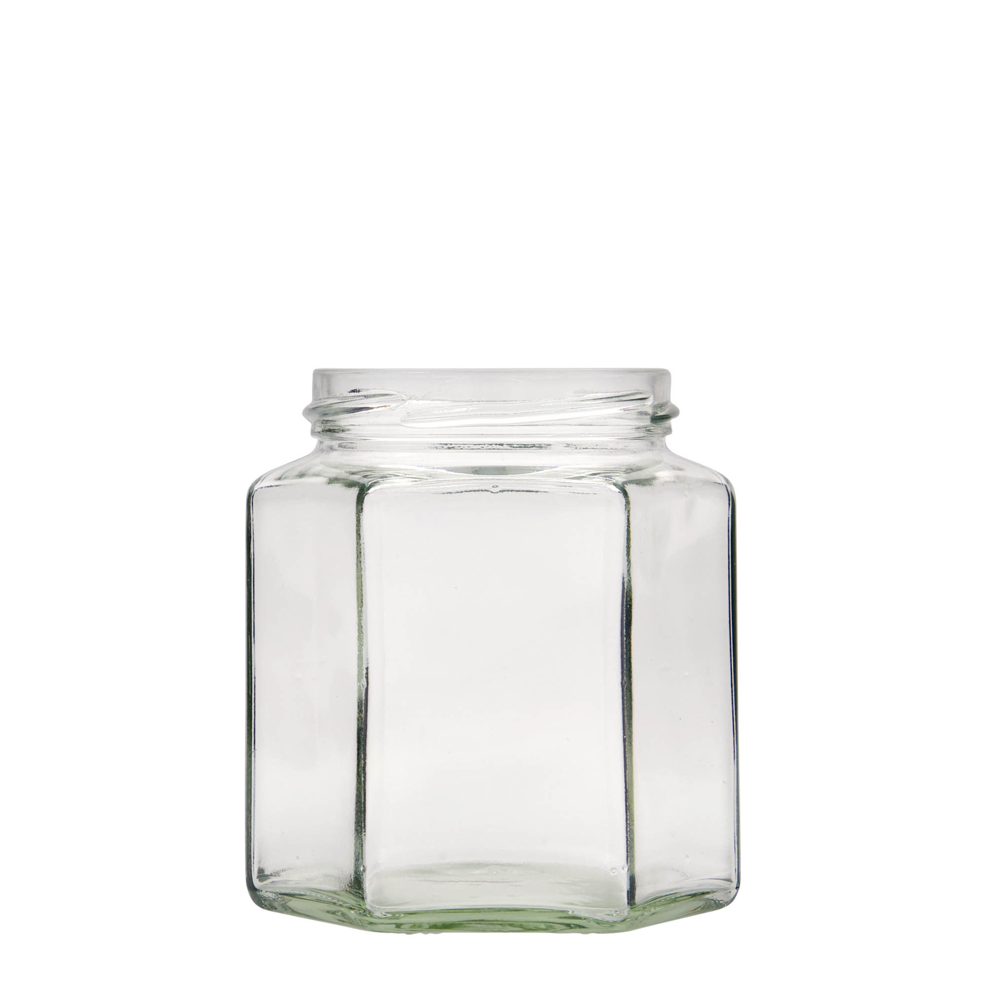 390 ml Sechskantglas, Mündung: Twist-off (TO 70)
