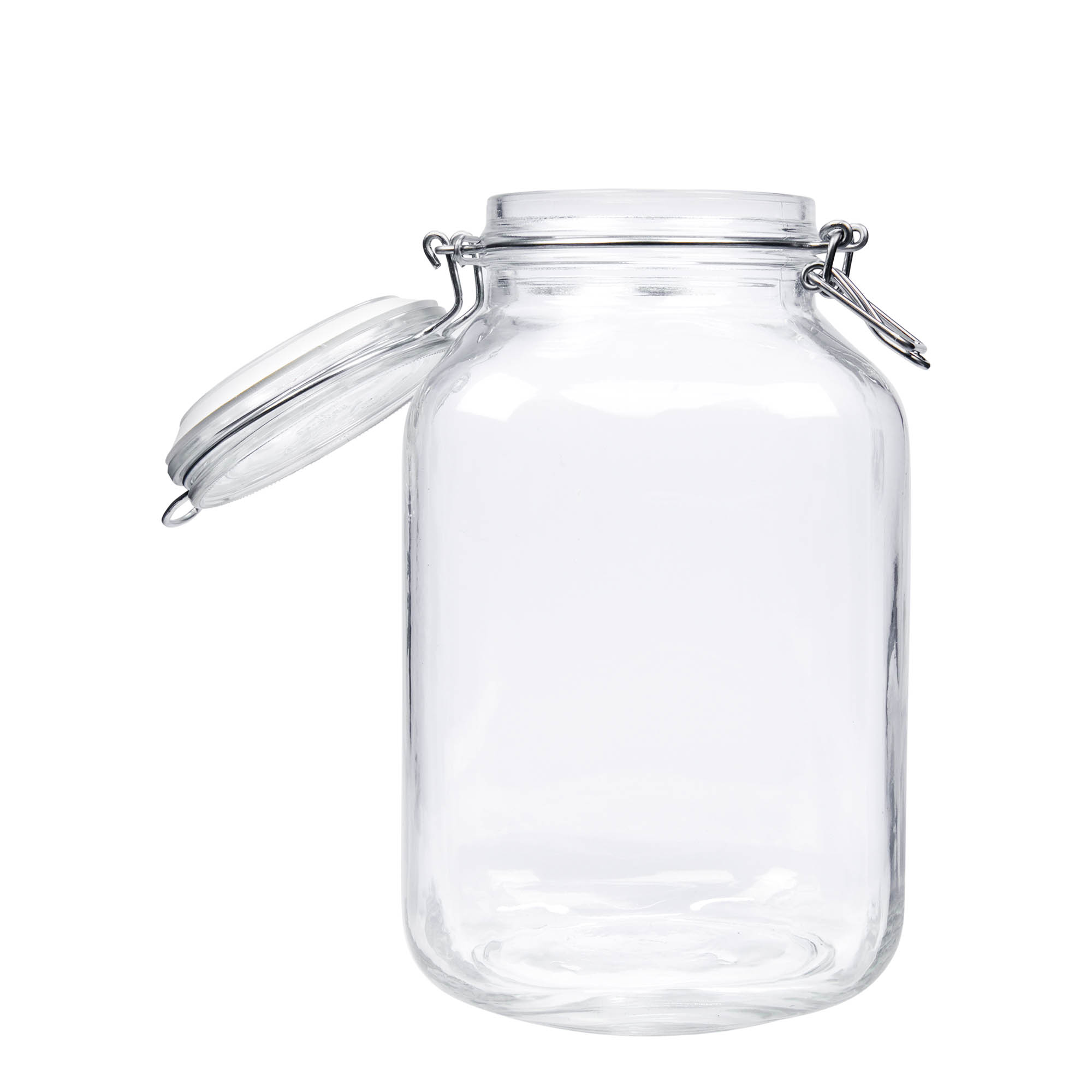 3.000 ml Drahtbügelglas „Fido“, quadratisch, Mündung: Drahtbügelverschluss