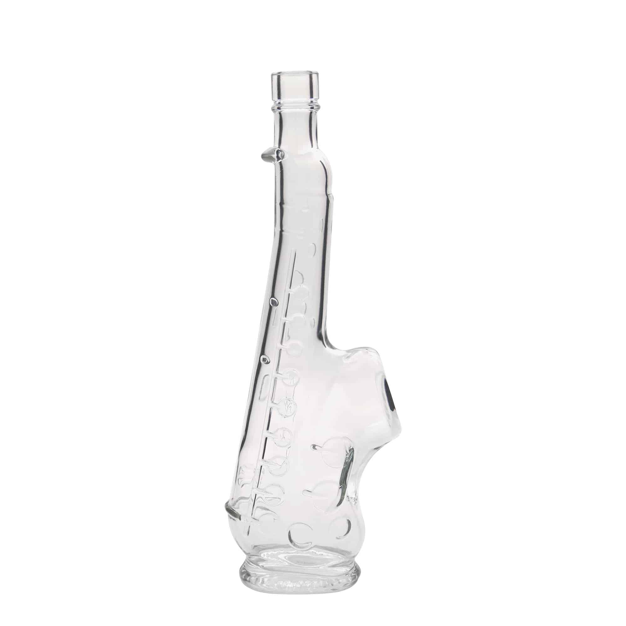 500 ml Glasflasche „Saxophon“, Mündung: Kork