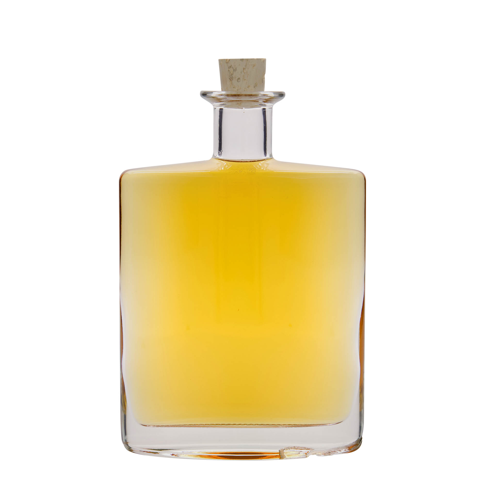 700 ml Glasflasche „Zorbas“, oval, Mündung: Kork