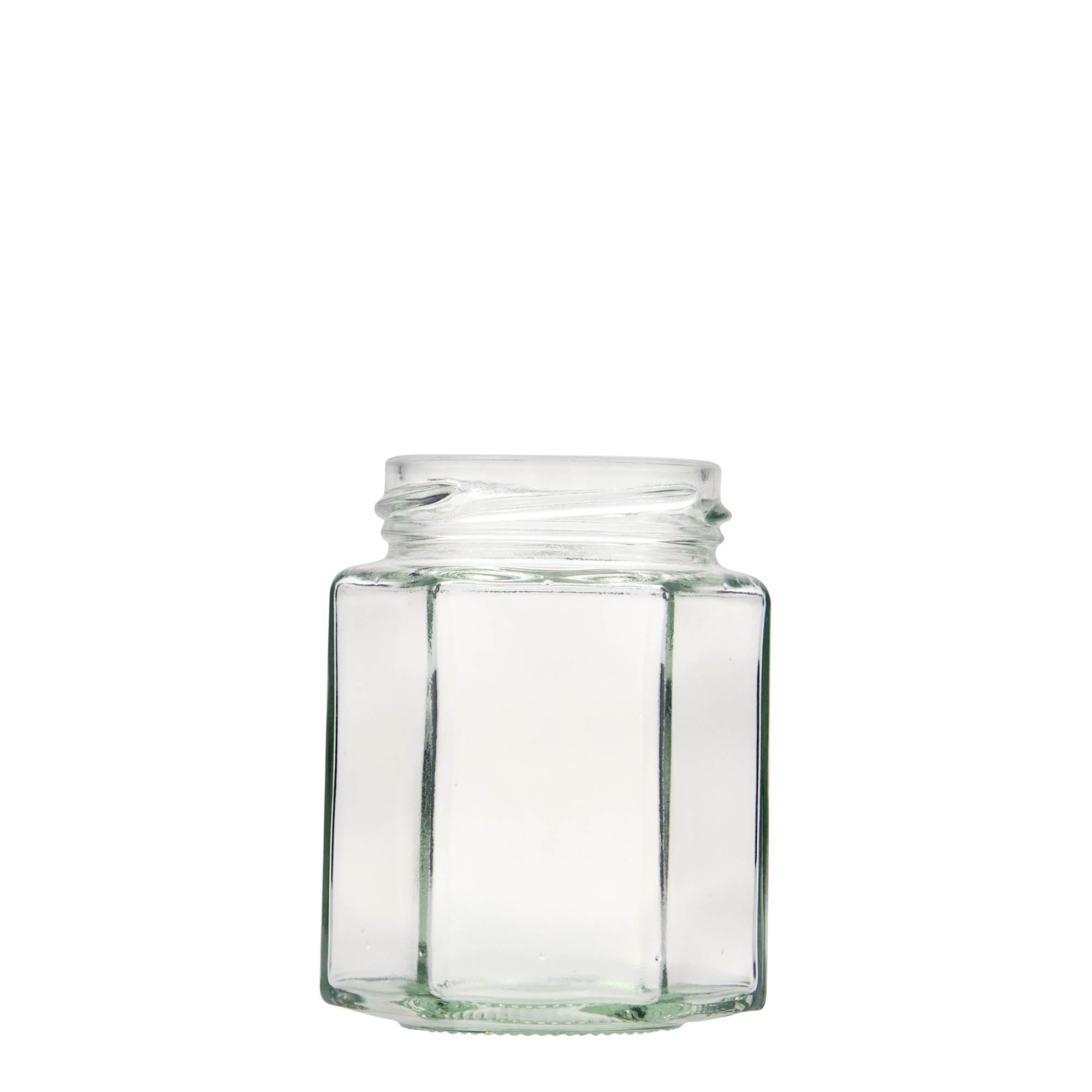 191 ml Sechskantglas, Mündung: Twist-off (TO 58)