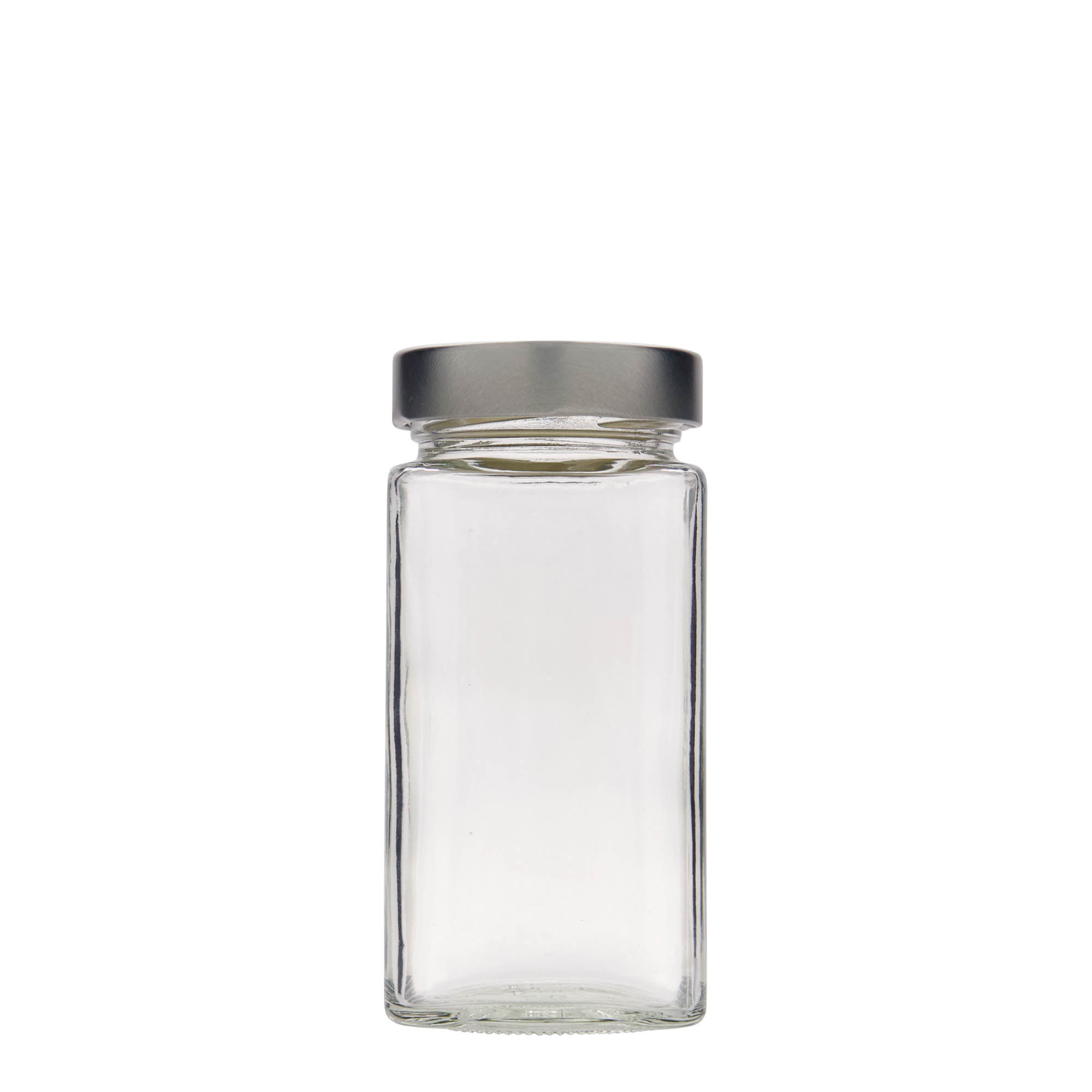 314 ml Vierkantglas 'Funny', Mündung: Deep-Twist-Off (DTO 58)