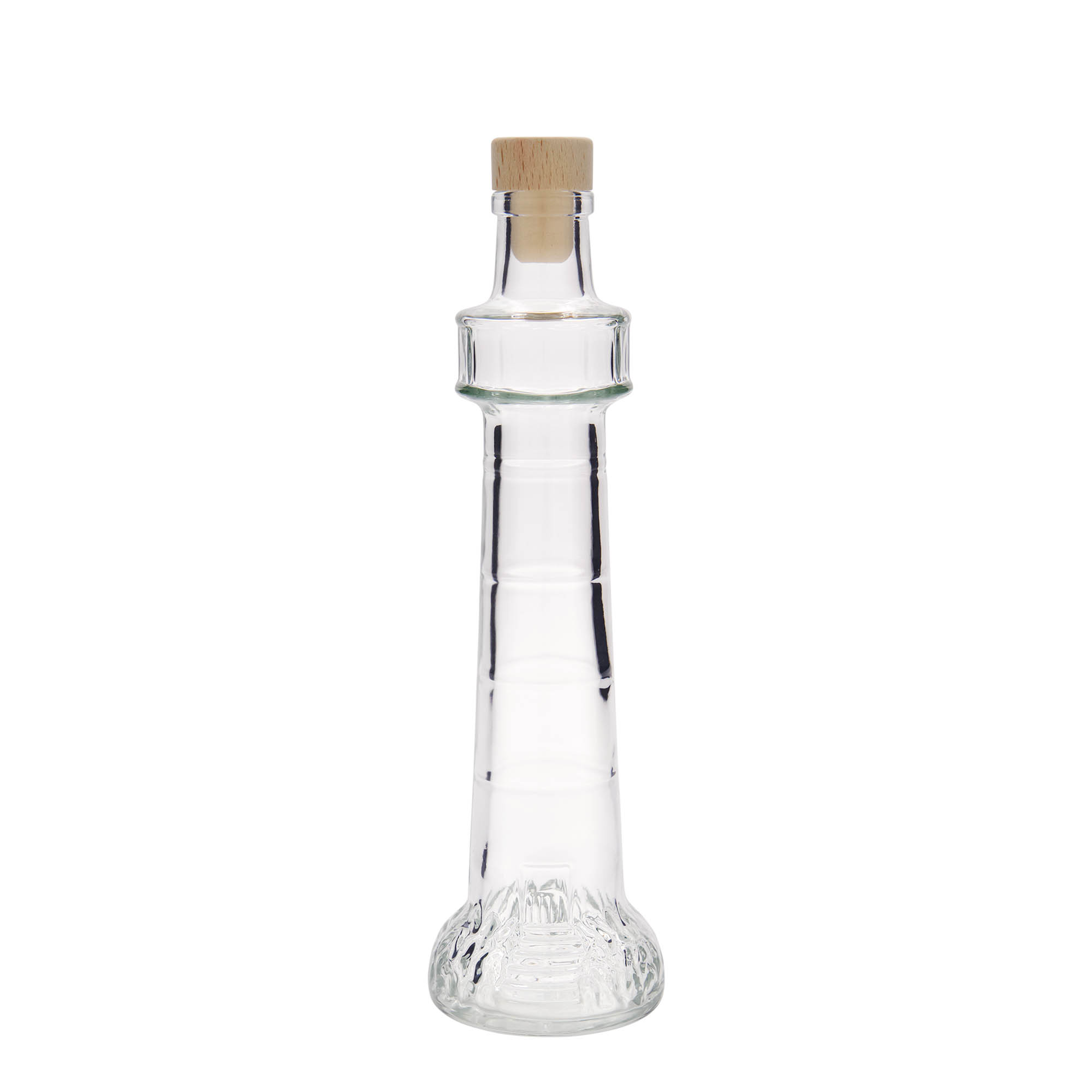 200 ml Glasflasche 'Leuchtturm', Mündung: Kork 200 ml Glasflasche 'Leuchtturm', Mündung: Kork