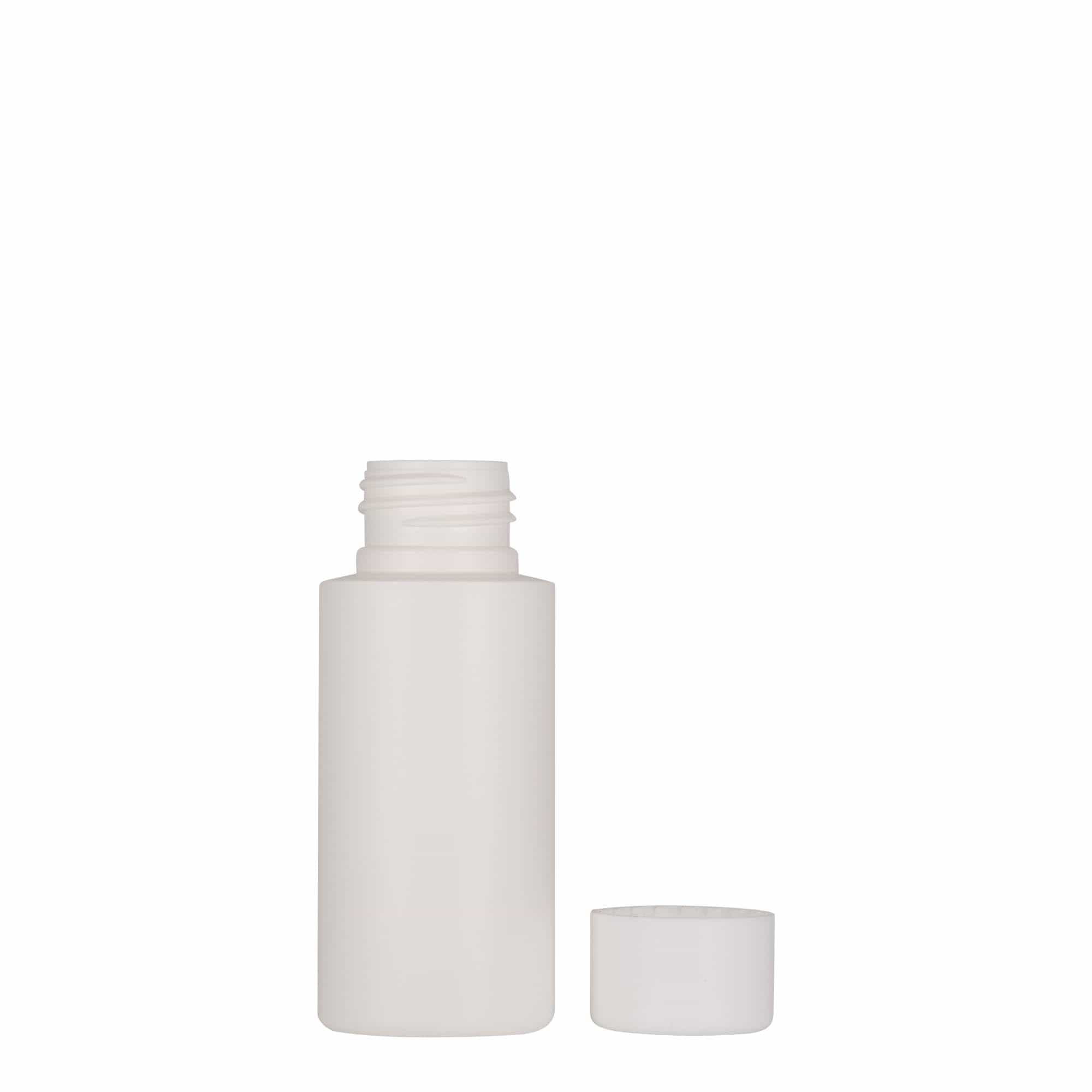 50 ml Kunststoffflasche 'Pipe', HDPE, weiß, Mündung: 24/410 50 ml Kunststoffflasche 'Pipe', HDPE, weiß, Mündung: 24/410