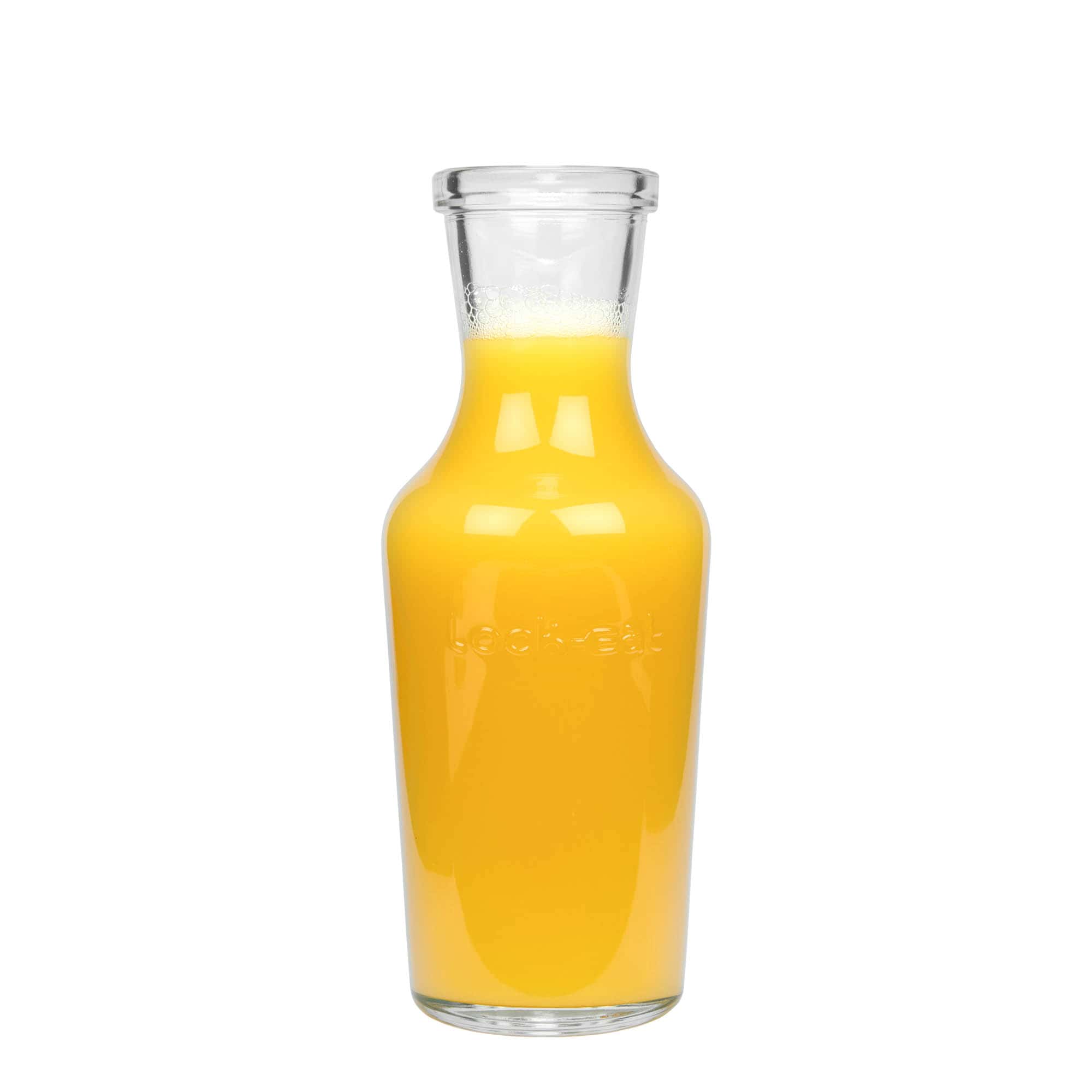 1.000 ml Glaskaraffe „Lock-Eat“, Mündung: Drahtbügelverschluss