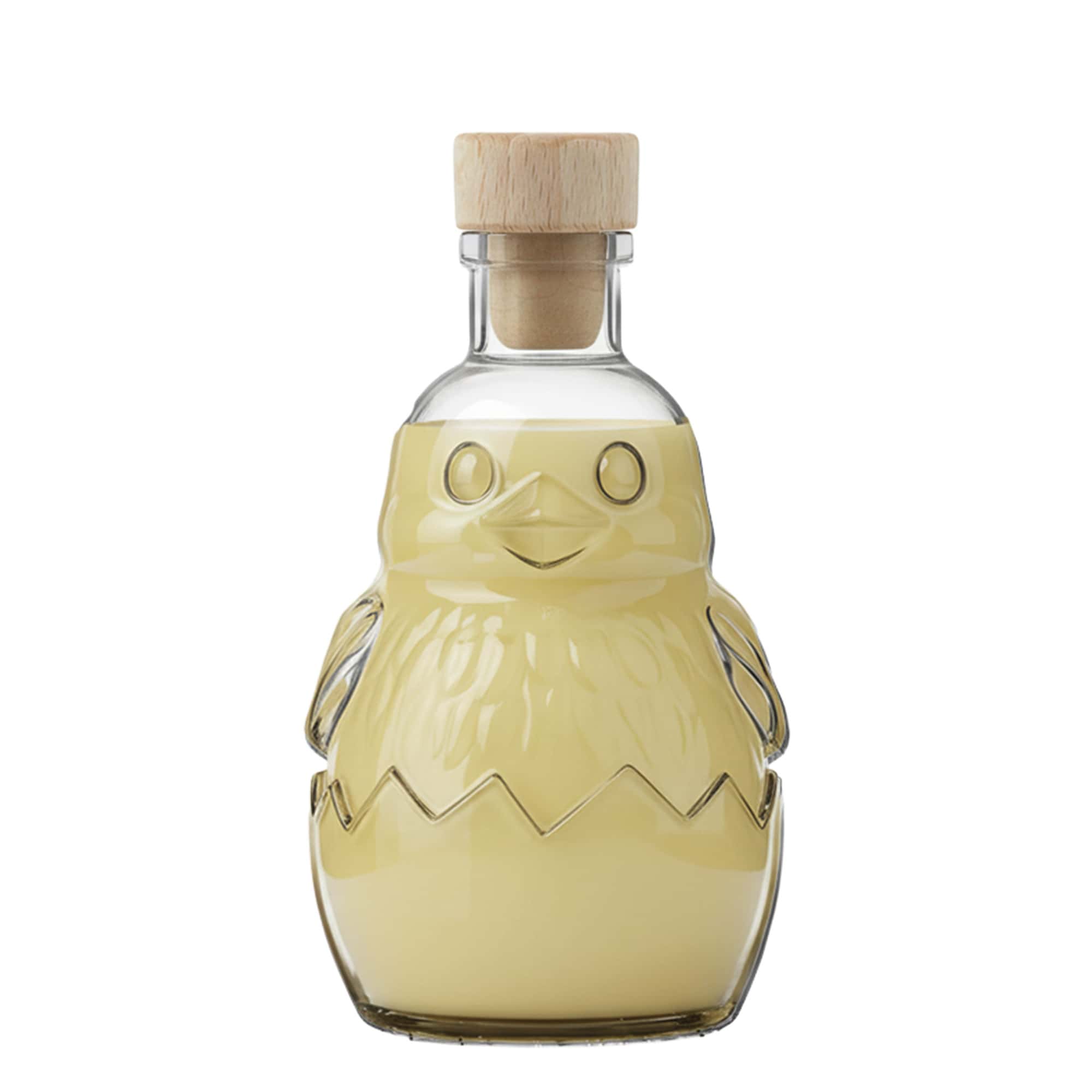 200 ml Glasflasche 'Küken, Mündung: Kork