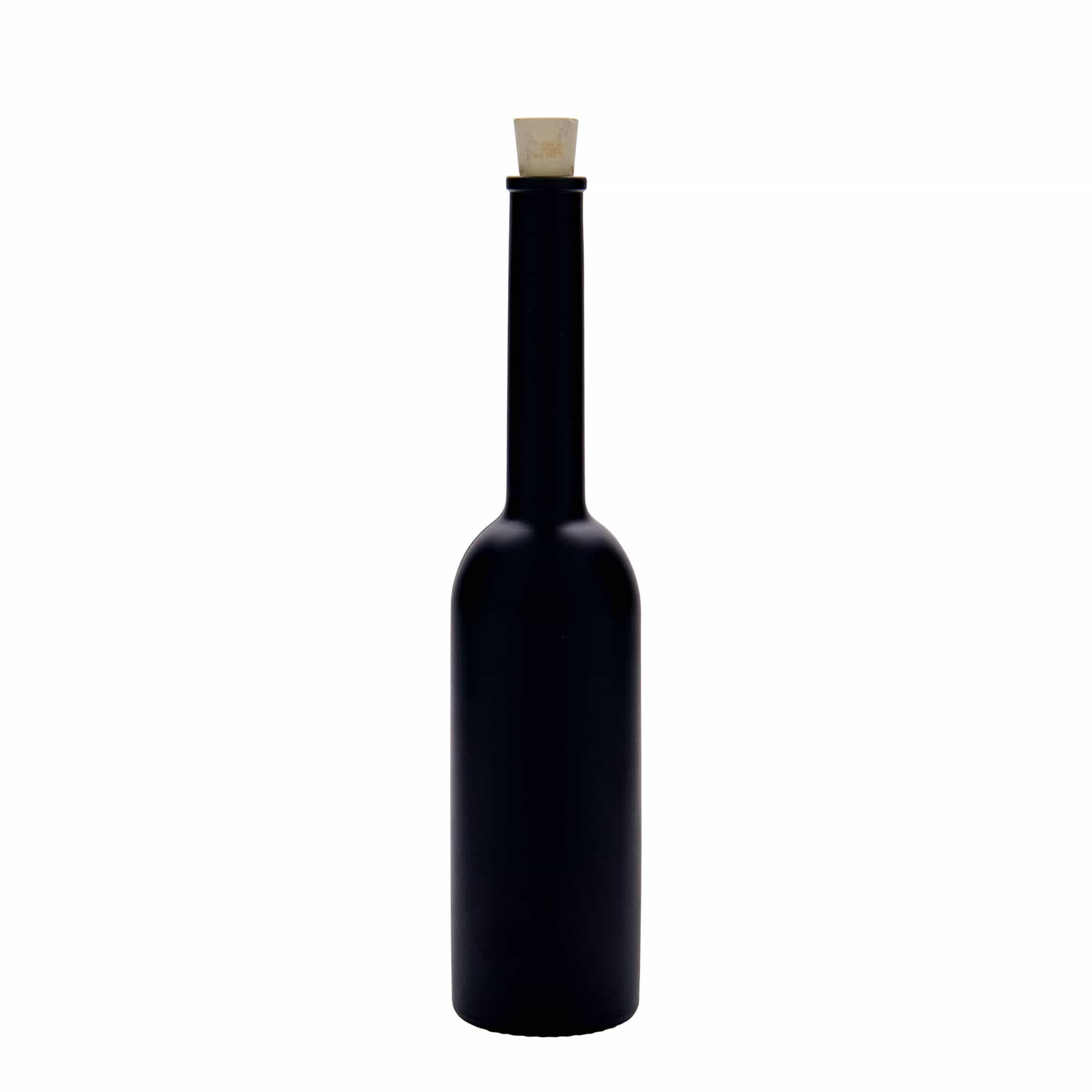 200 ml Glasflasche 'Opera', schwarz, Mündung: Kork 200 ml Glasflasche 'Opera', schwarz, Mündung: Kork