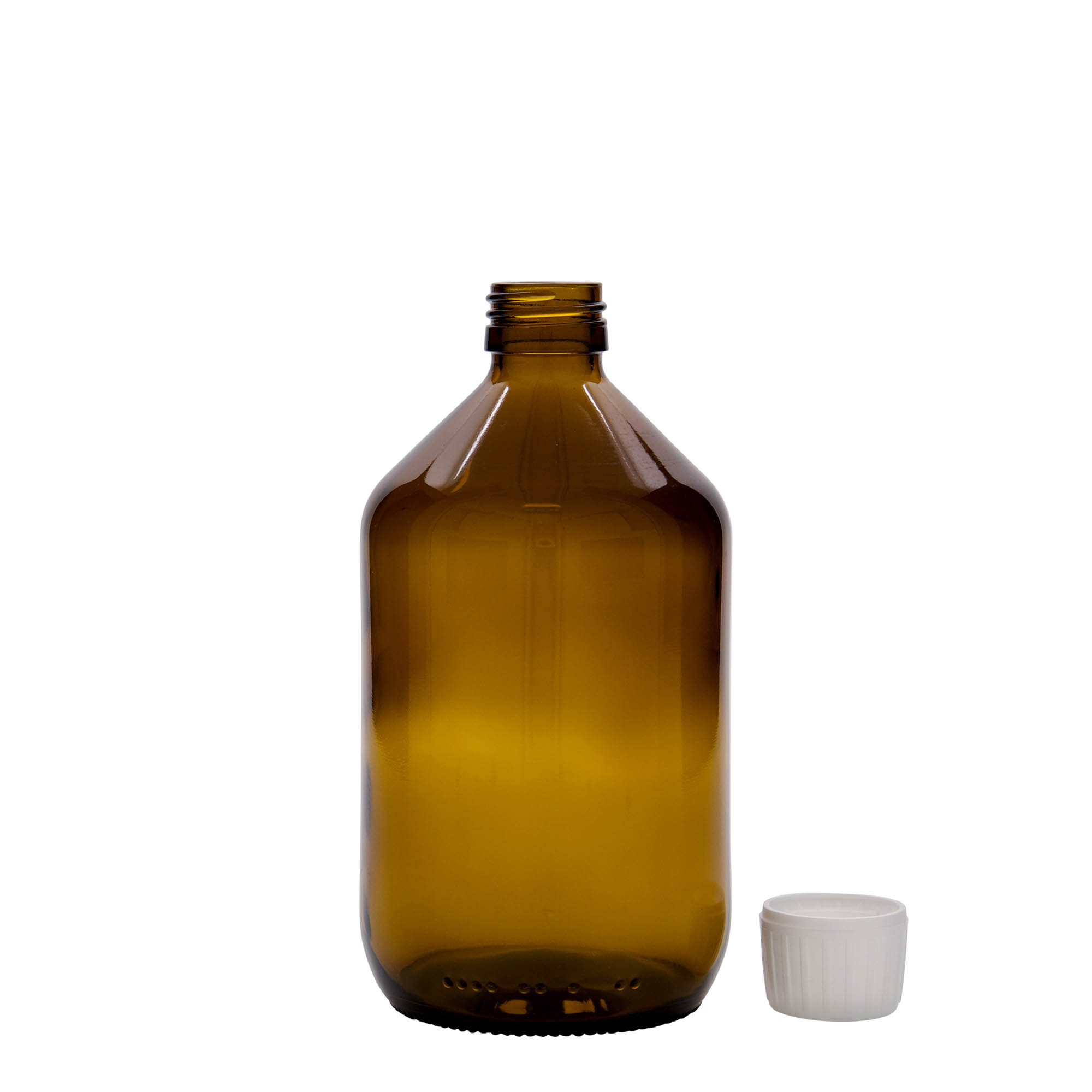 500 ml Medizinflasche, braun, Glas, Mündung: PP 28 500 ml Medizinflasche, braun, Glas, Mündung: PP 28