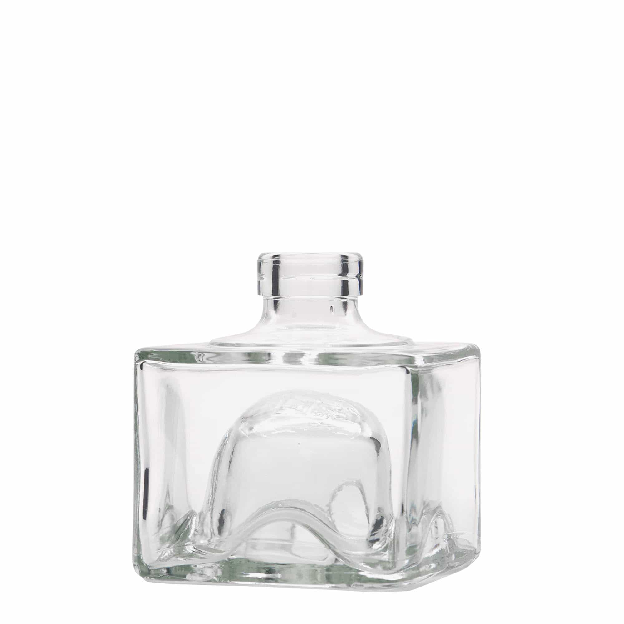 200 ml Glasflasche 'Cocolores', quadratisch, Mündung: Kork
