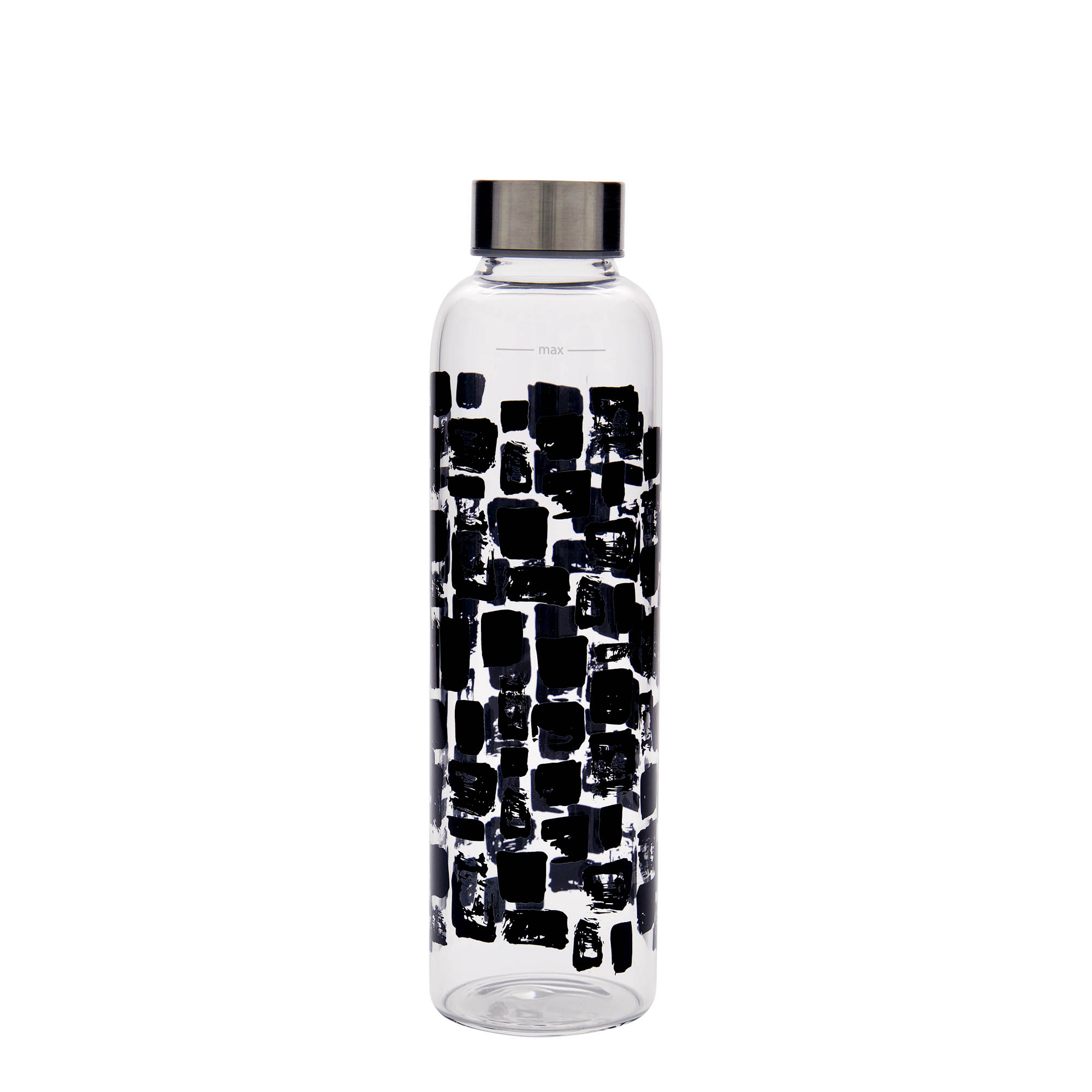 500 ml Trinkflasche 'Perseus - Schwarze Rechtecke', Mündung: Schraubverschluss 500 ml Trinkflasche 'Perseus - Schwarze Rechtecke', Mündung: Schraubverschluss