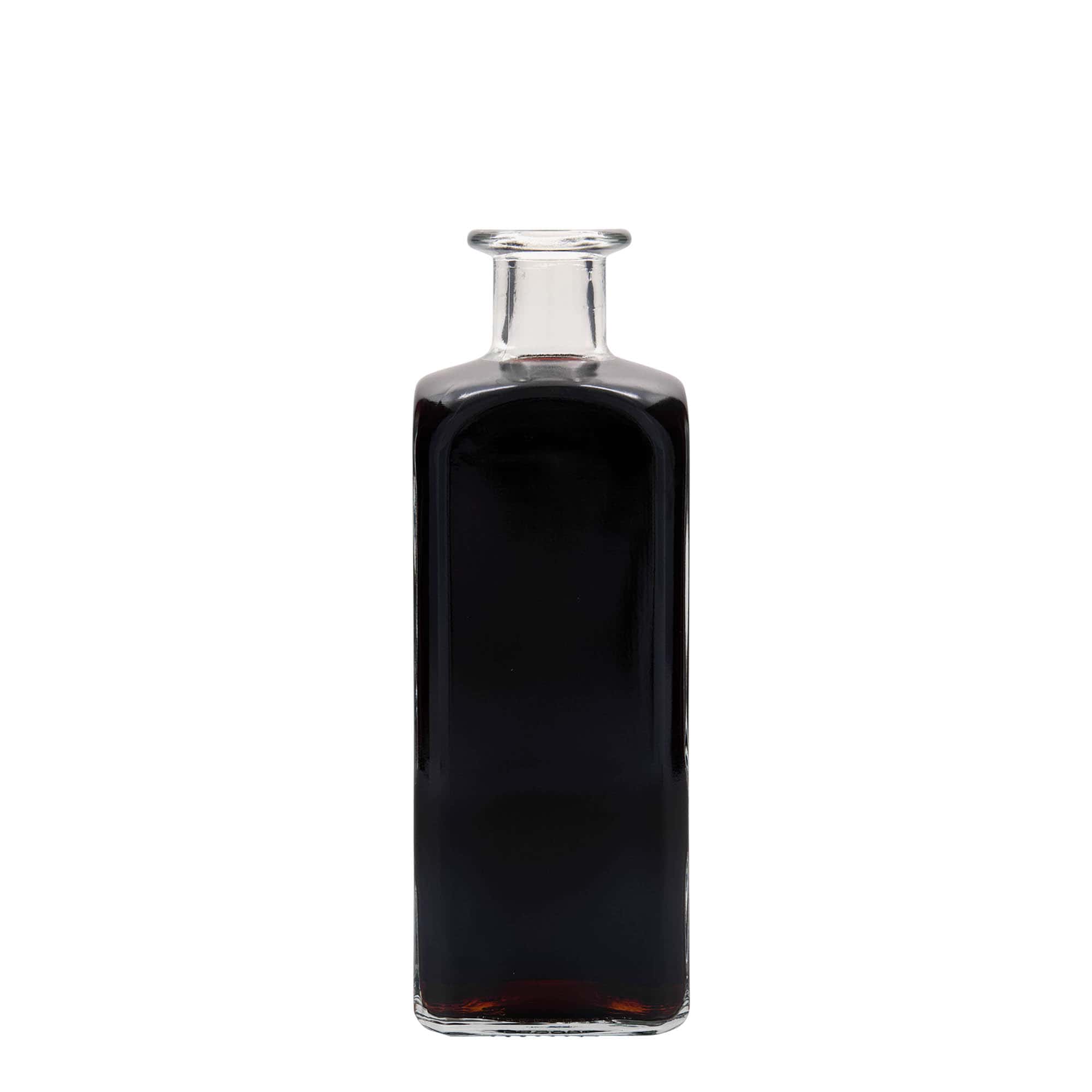 500 ml Glasflasche Apotheker Carré, quadratisch, Mündung: Kork 500 ml Glasflasche Apotheker Carré, quadratisch, Mündung: Kork