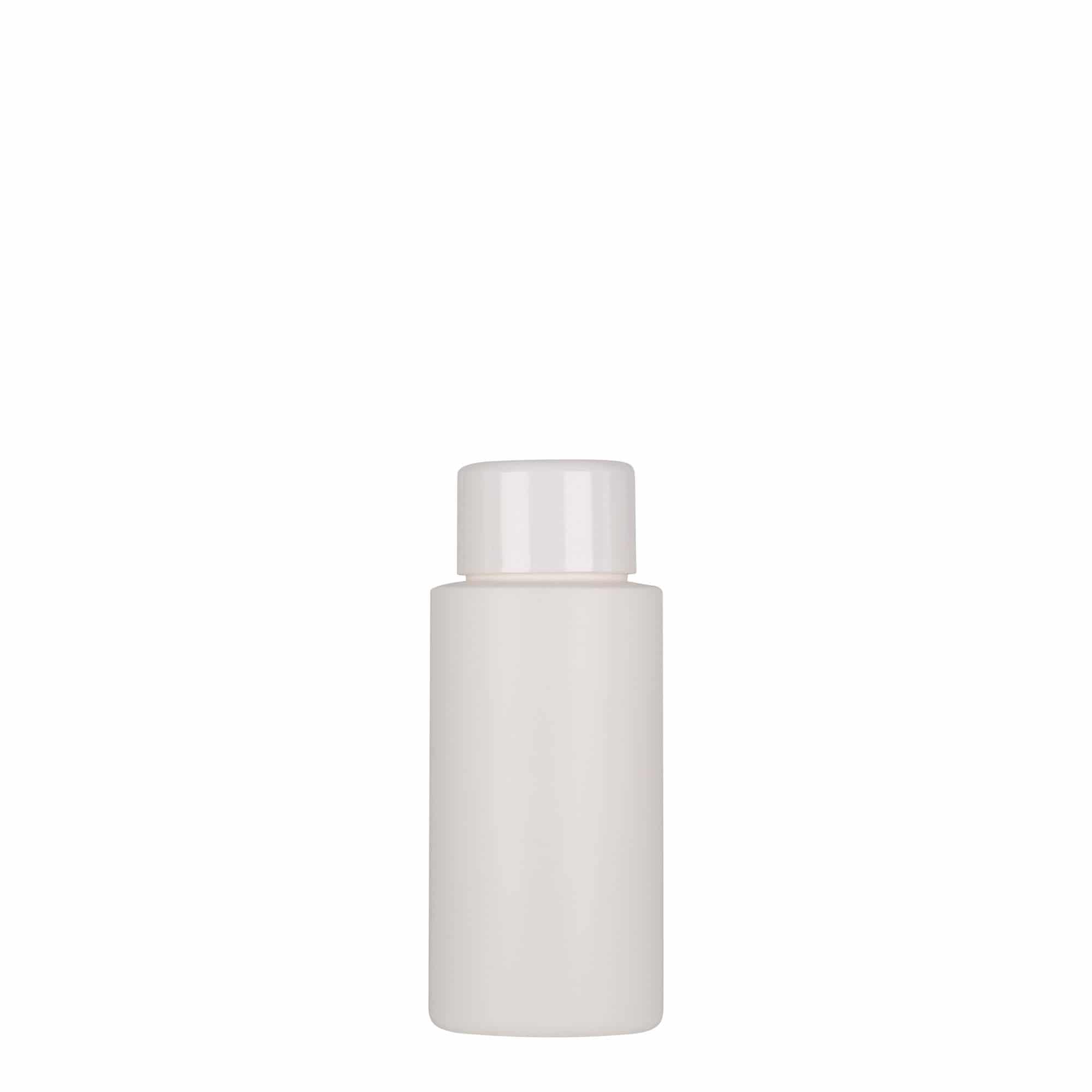 50 ml Kunststoffflasche 'Pipe', HDPE, weiß, Mündung: 24/410 50 ml Kunststoffflasche 'Pipe', HDPE, weiß, Mündung: 24/410