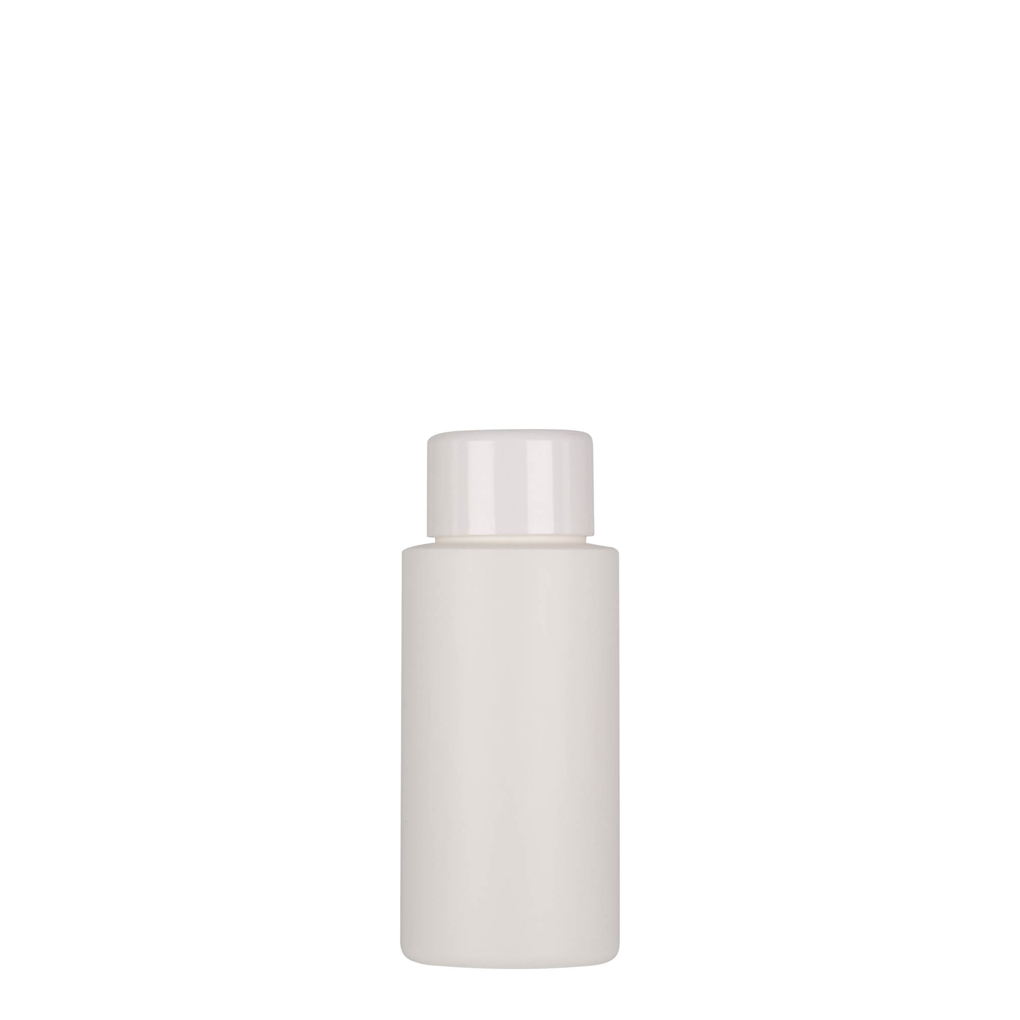 50 ml Kunststoffflasche 'Pipe', HDPE, weiß, Mündung: 24/410 50 ml Kunststoffflasche 'Pipe', HDPE, weiß, Mündung: 24/410