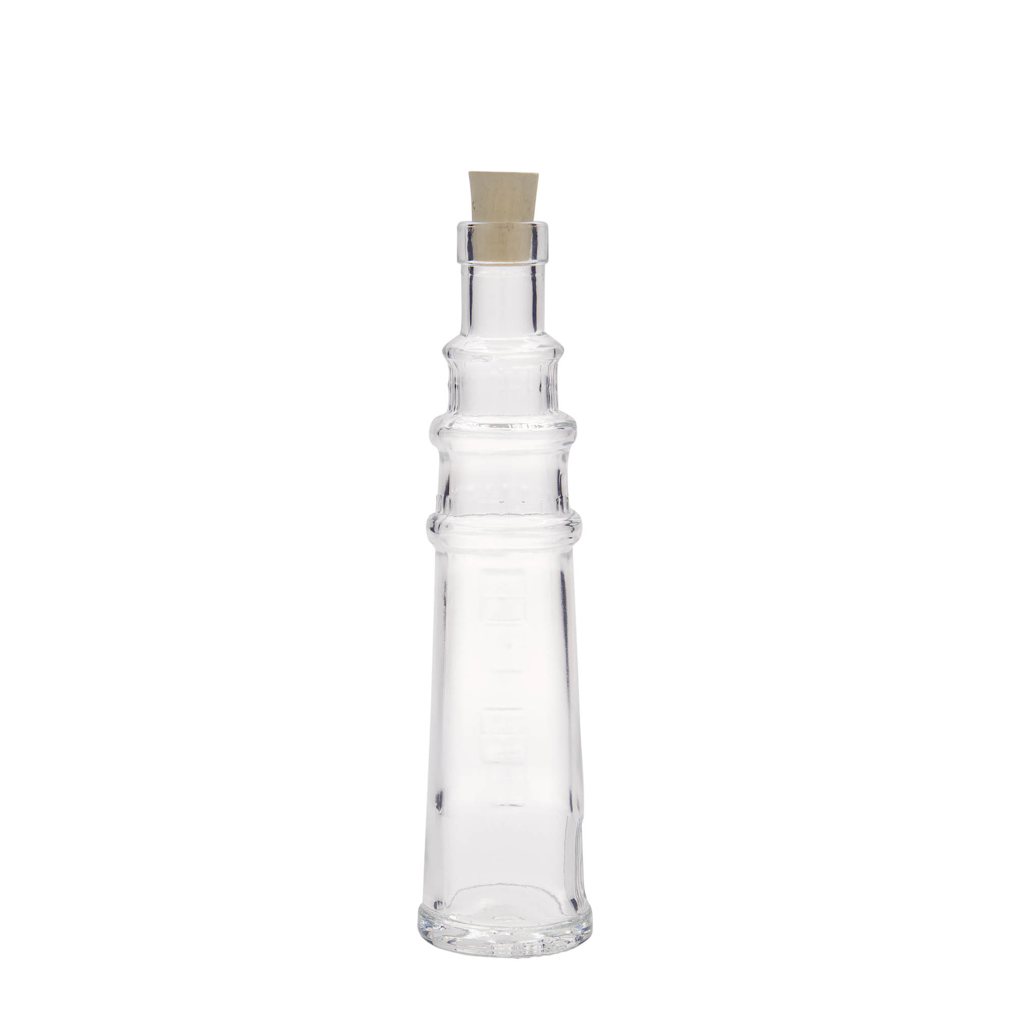 100 ml Glasflasche 'Leuchtturm', Mündung: Kork 100 ml Glasflasche 'Leuchtturm', Mündung: Kork