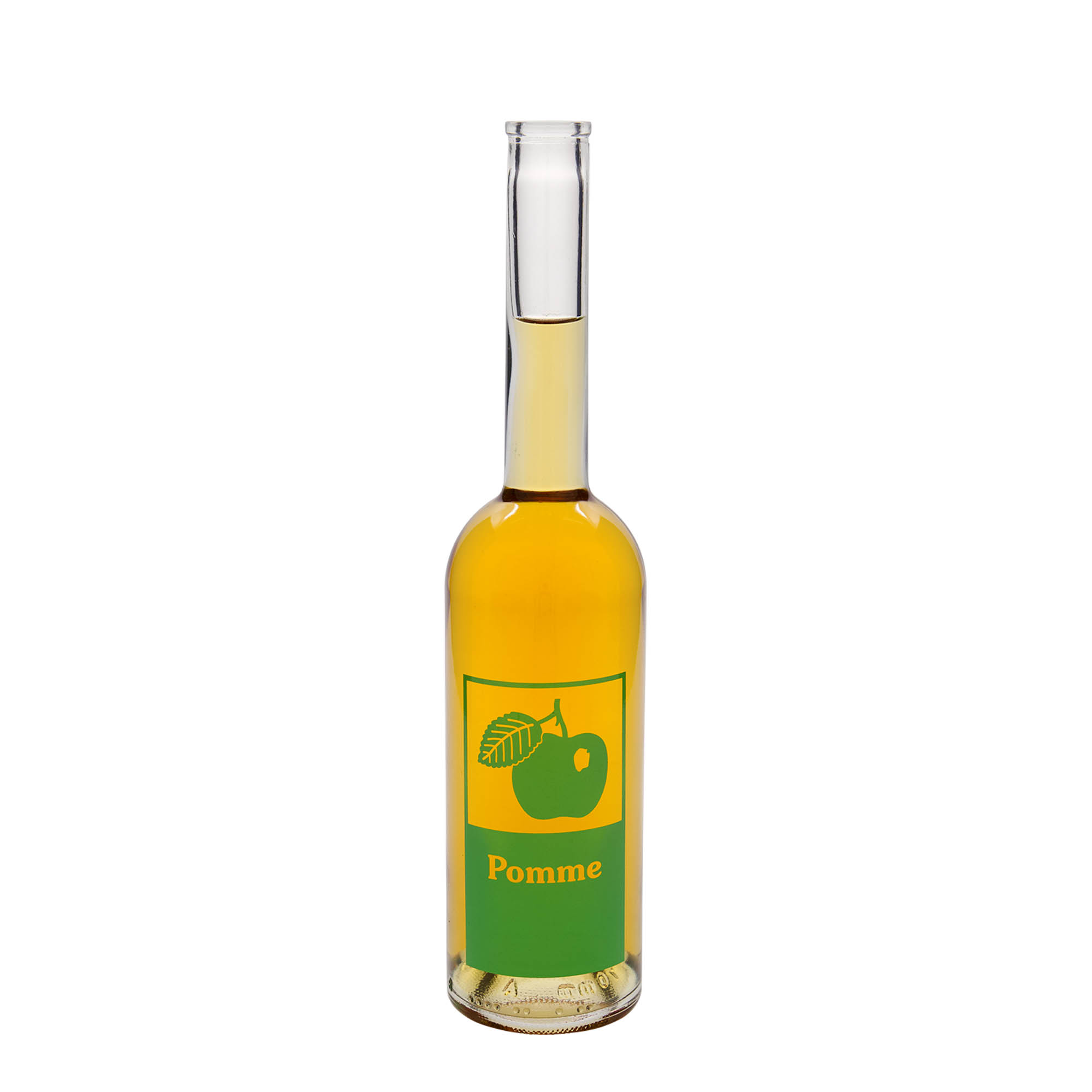 500 ml Glasflasche 'Opera', Motiv: Pomme, Mündung: Kork 500 ml Glasflasche 'Opera', Motiv: Pomme, Mündung: Kork