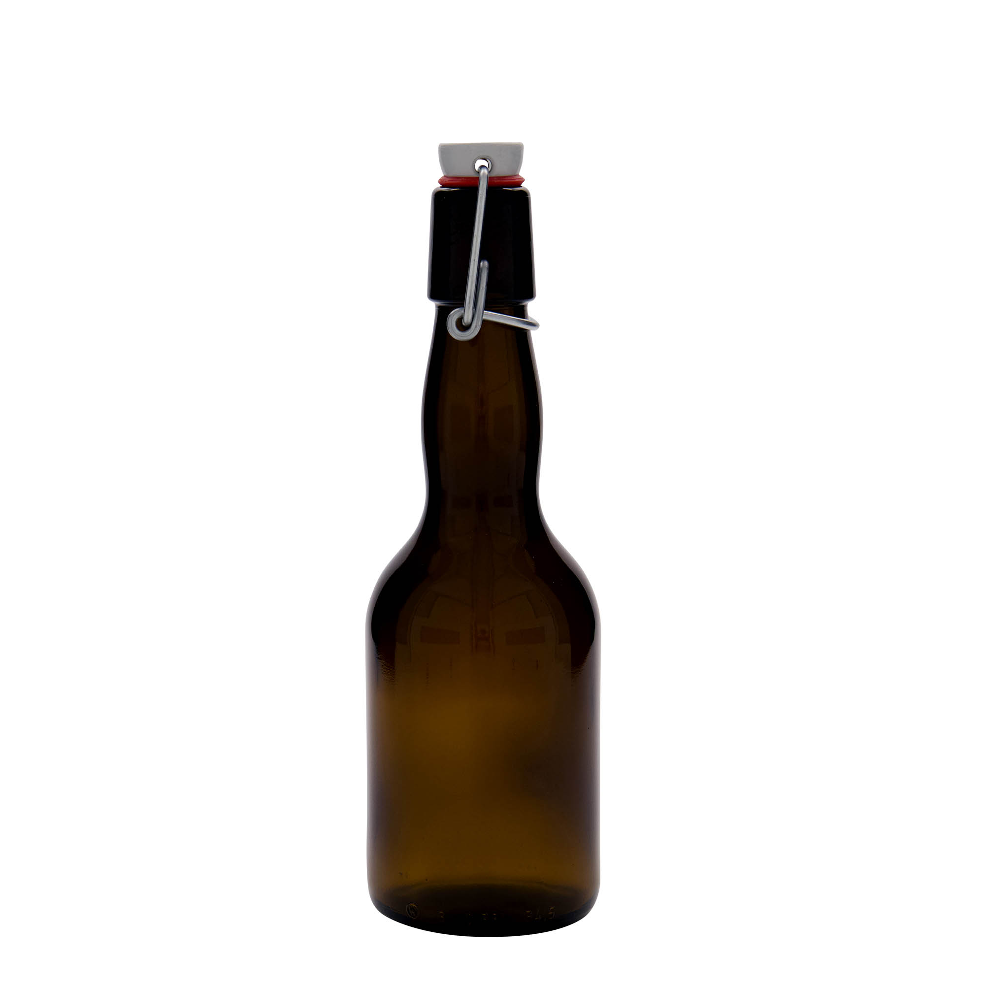 330 ml Bierflasche Kropfhals, Glas, braun, Mündung: Bügelverschluss 330 ml Bierflasche Kropfhals, Glas, braun, Mündung: Bügelverschluss