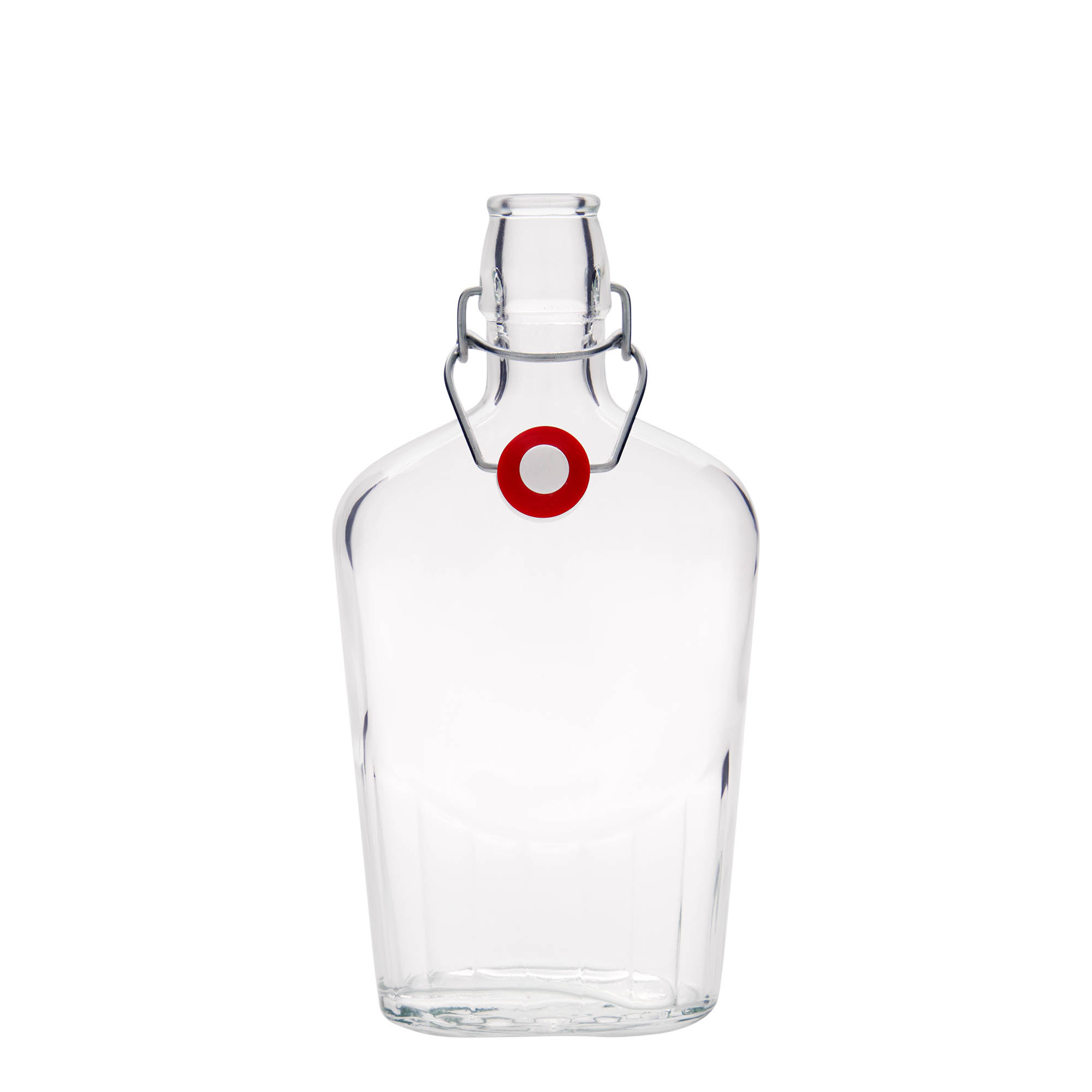 500 ml Glasflasche 'Fiaschetta', oval, Mündung: Bügelverschluss 500 ml Glasflasche 'Fiaschetta', oval, Mündung: Bügelverschluss