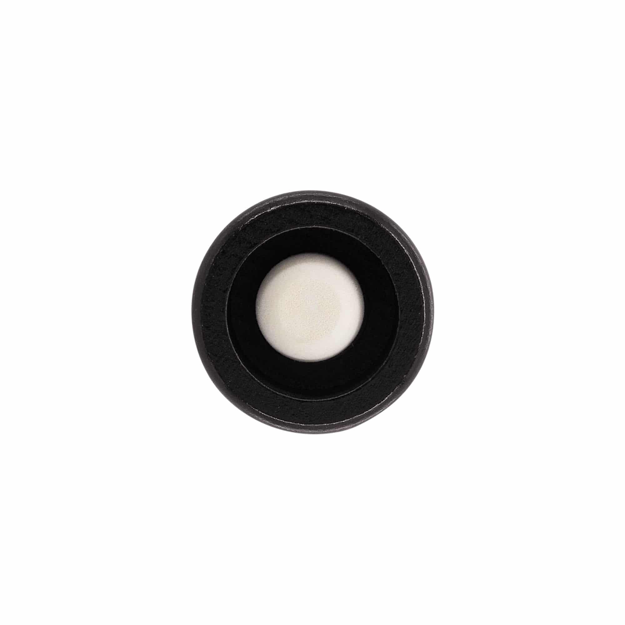 Griffkorken 19 mm „Melone“, Holz/PE, schwarz, für Mündung: Kork