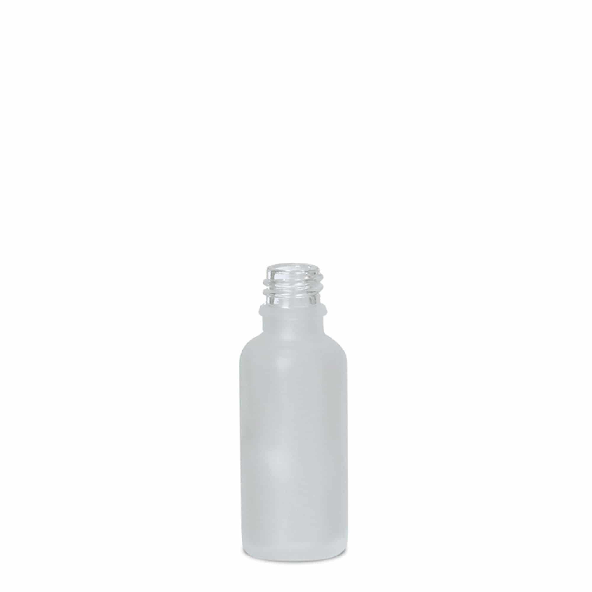 30 ml Medizinflasche, Glas, geeist, Mündung: DIN 18