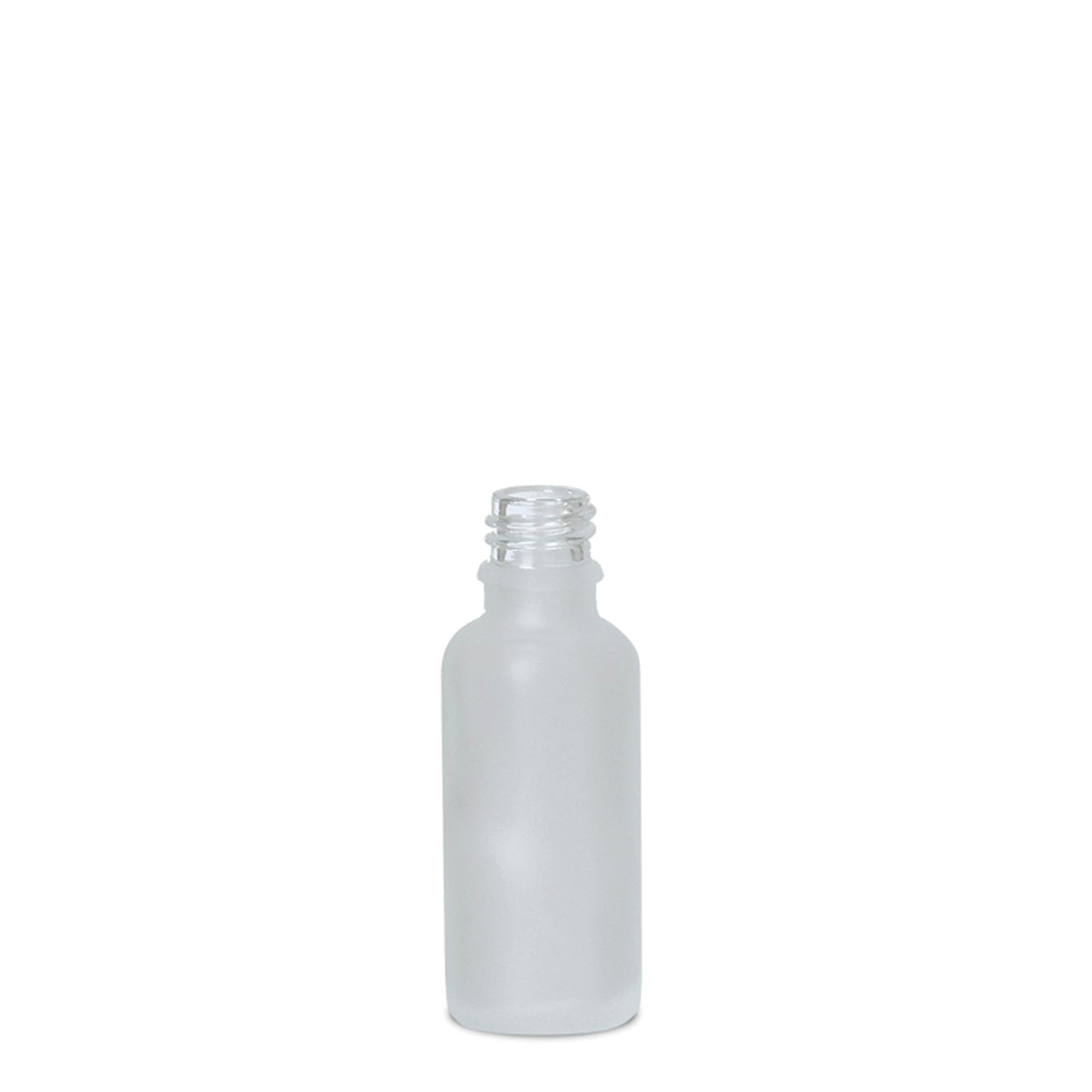 30 ml Medizinflasche, Glas, geeist, Mündung: DIN 18
