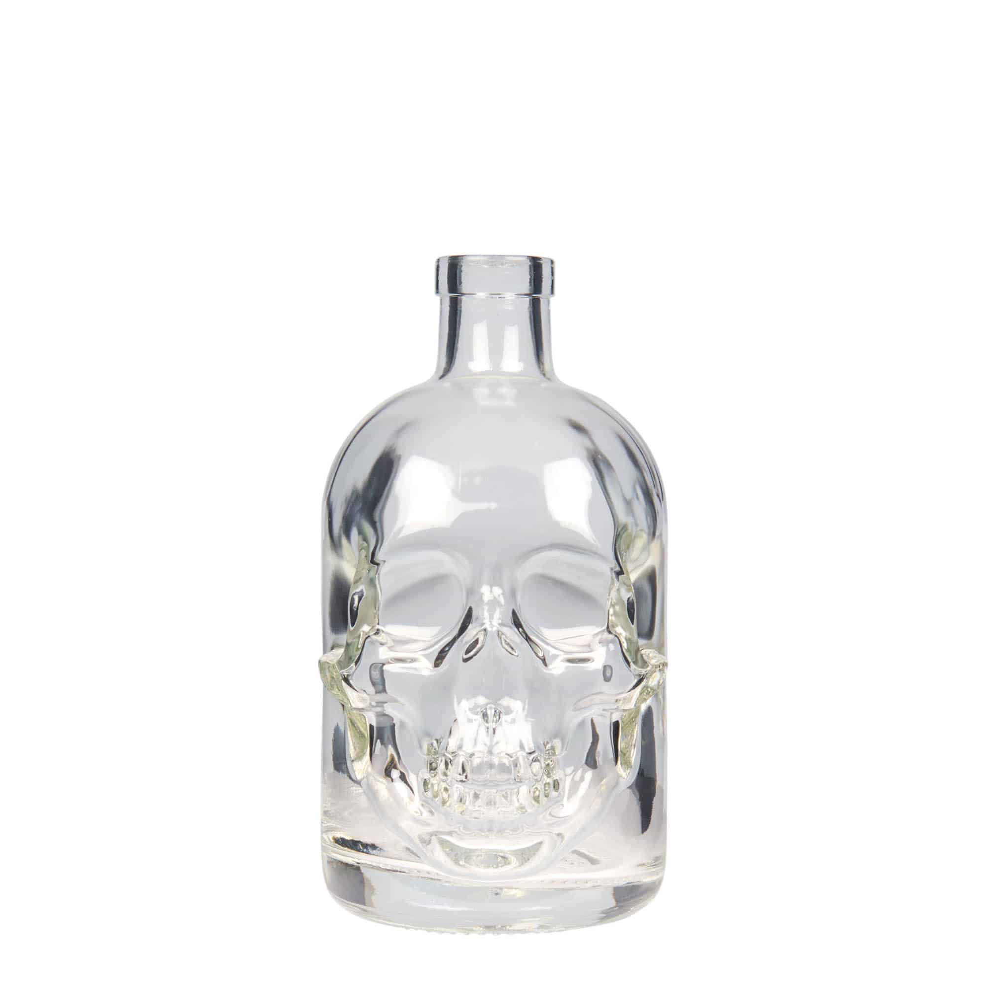 500 ml Glasflasche „Totenkopf“, Mündung: Kork