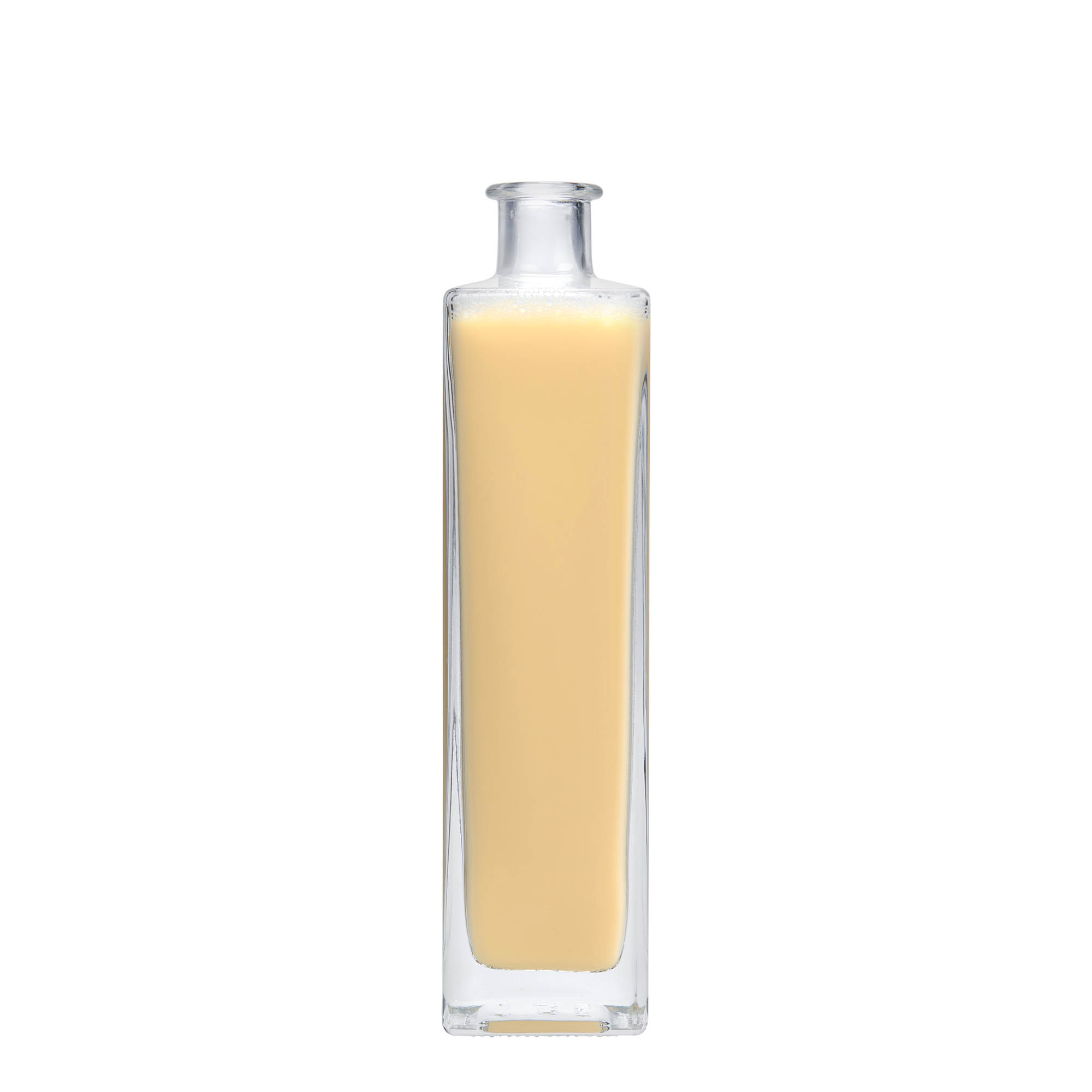 500 ml Glasflasche „Rafaello“, quadratisch, Mündung: Kork