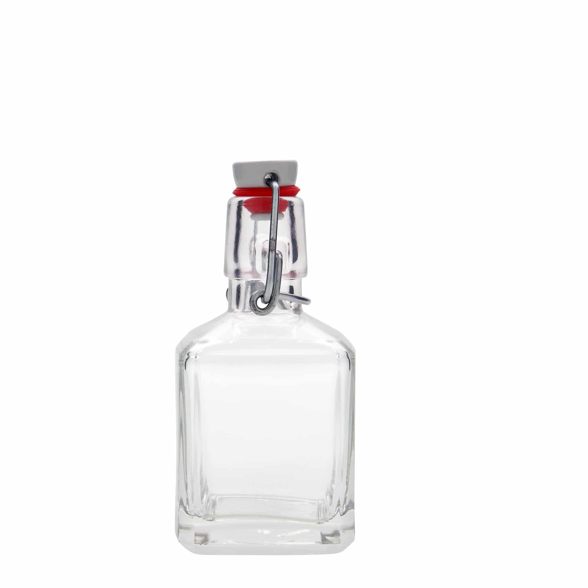 200 ml Glasflasche „Kubica“, quadratisch, Mündung: Bügelverschluss