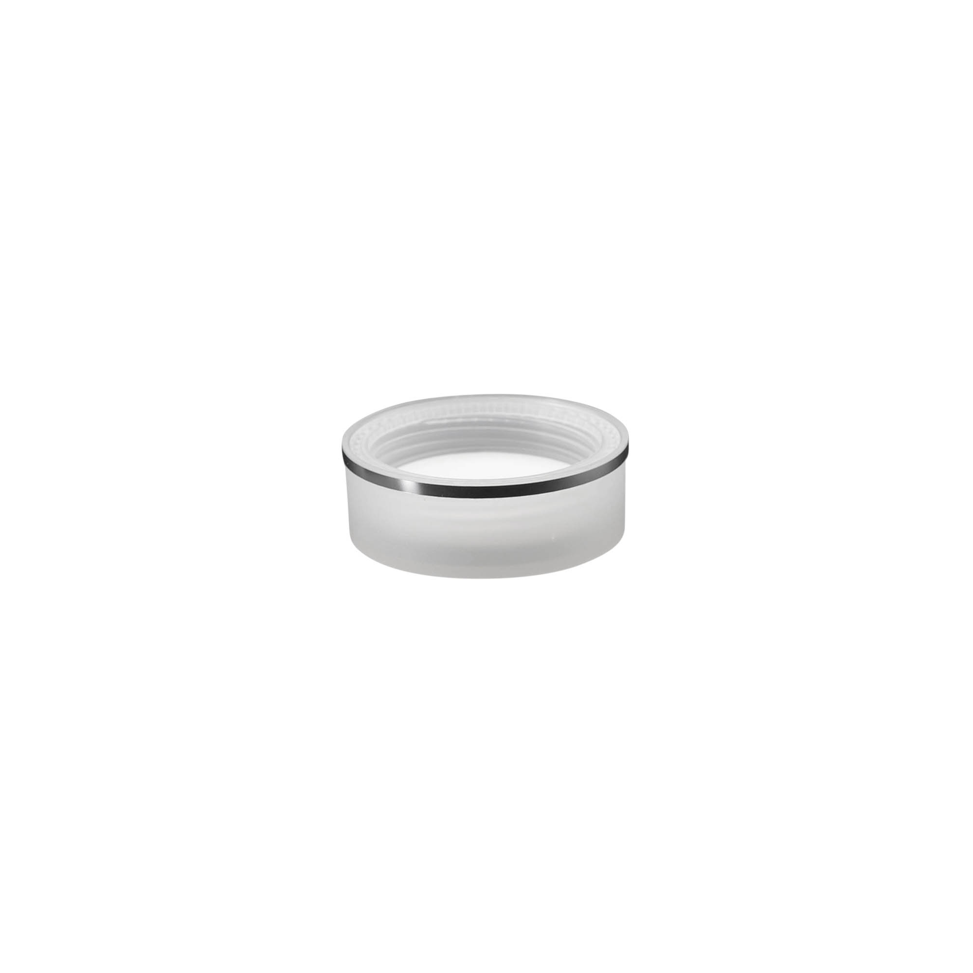 Schraubverschluss „Clear/Platin Edition“, PP-Kunststoff, weiß, für Mündung: 45/2P