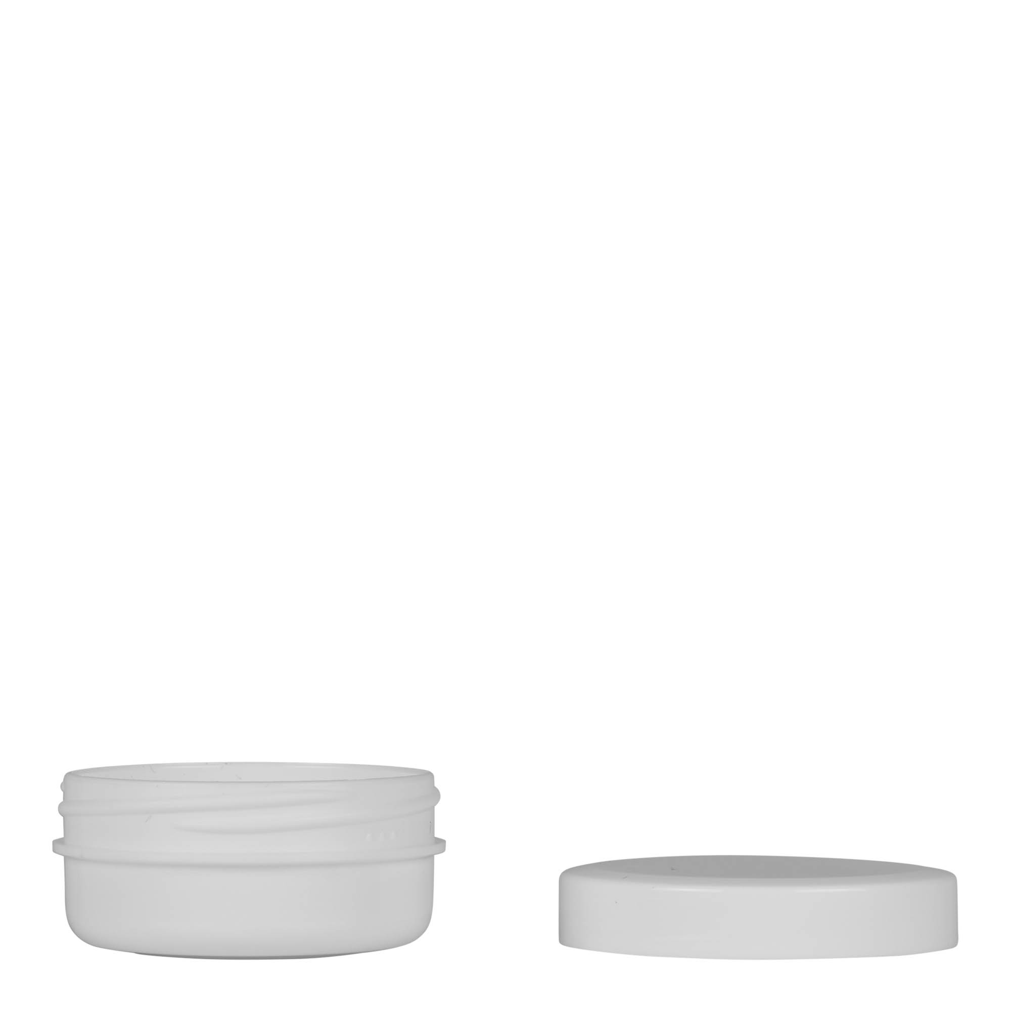 12 ml Kunststoffdose 'White Line', PP, weiß, Mündung: Schraubverschluss 12 ml Kunststoffdose 'White Line', PP, weiß, Mündung: Schraubverschluss