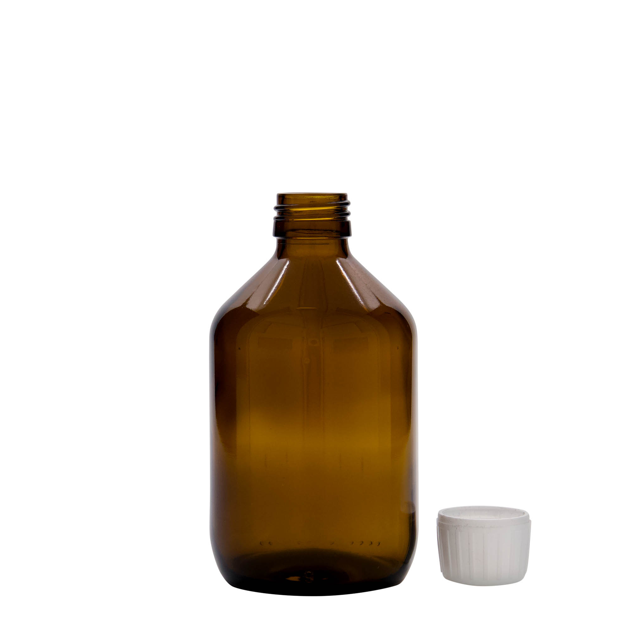 300 ml Medizinflasche, braun, Glas, Mündung: PP 28