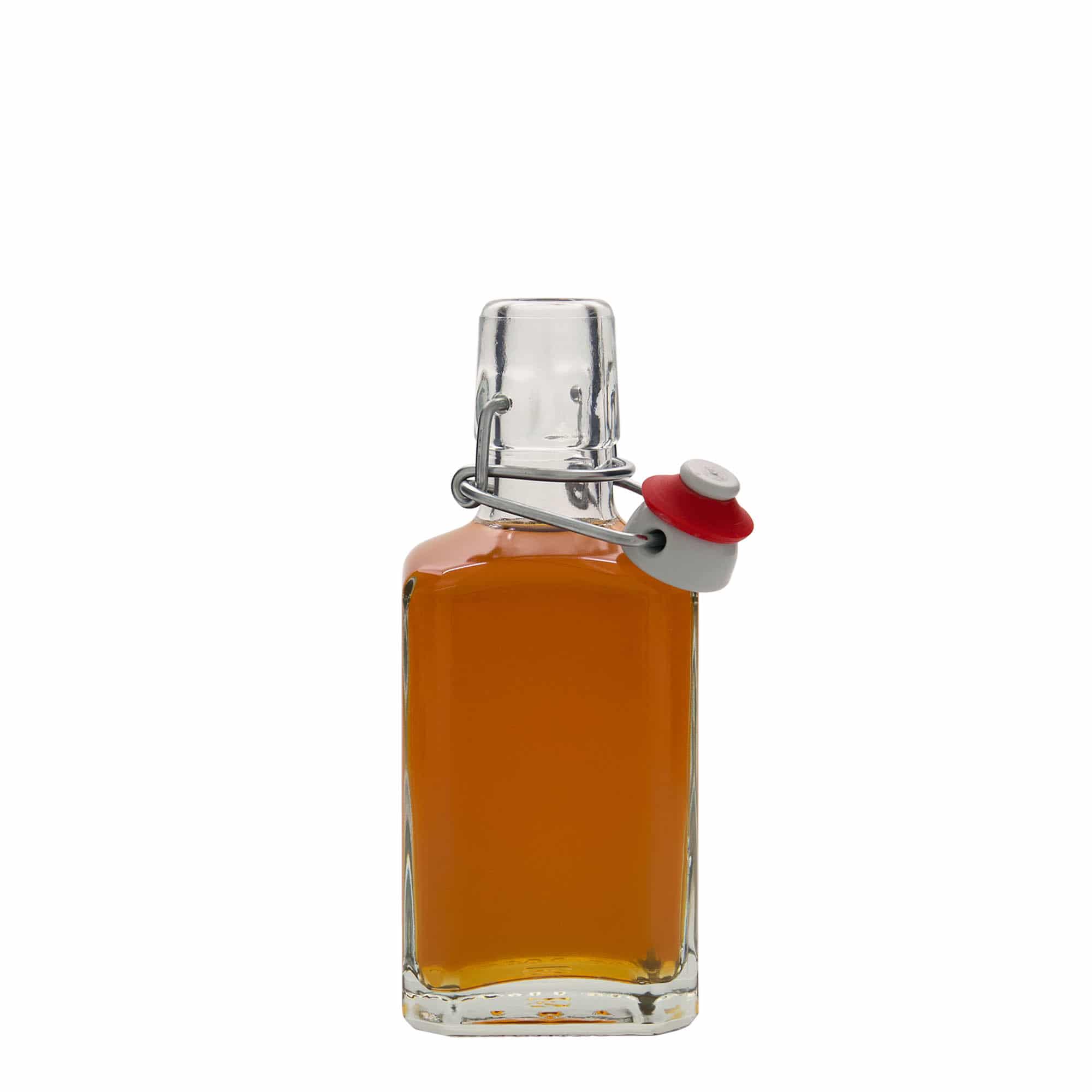250 ml Glasflasche „Rialto“, quadratisch, Mündung: Bügelverschluss