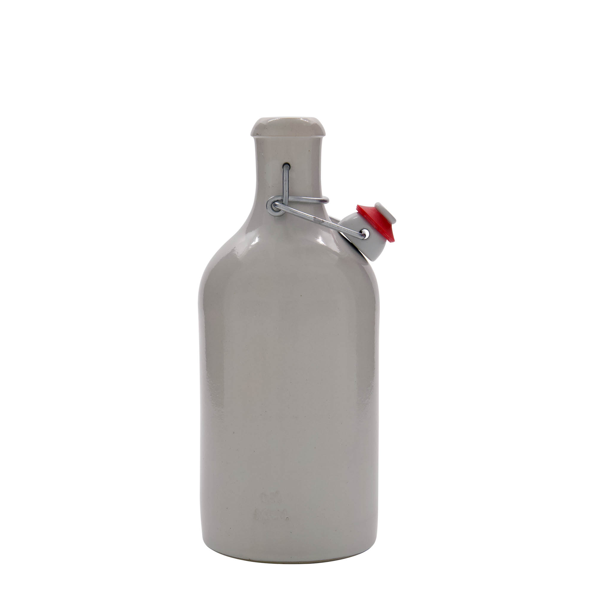500 ml Tonkrug, Steinzeug, weiß, Mündung: Bügelverschluss 500 ml Tonkrug, Steinzeug, weiß, Mündung: Bügelverschluss