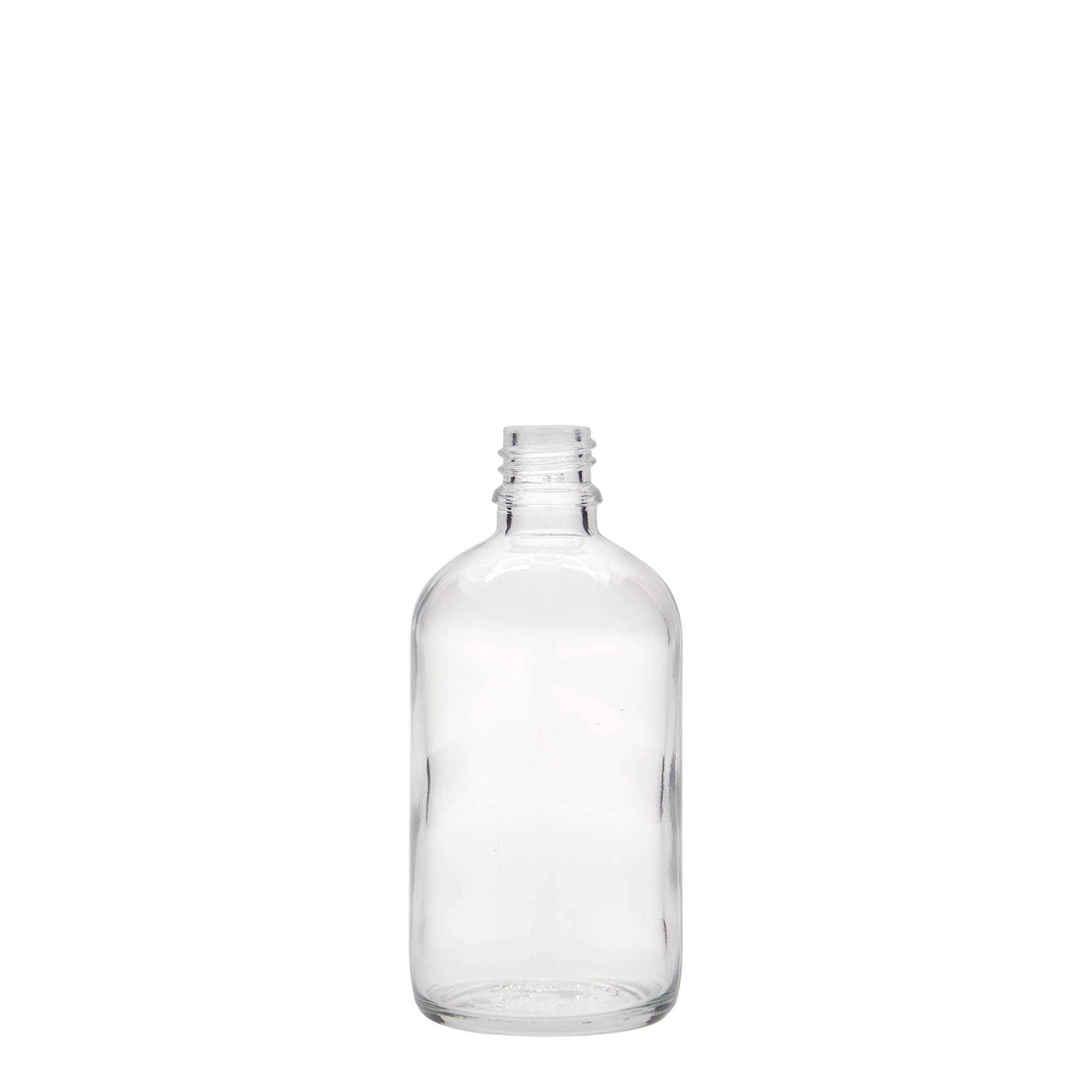100 ml Medizinflasche, Glas, Mündung: DIN 18