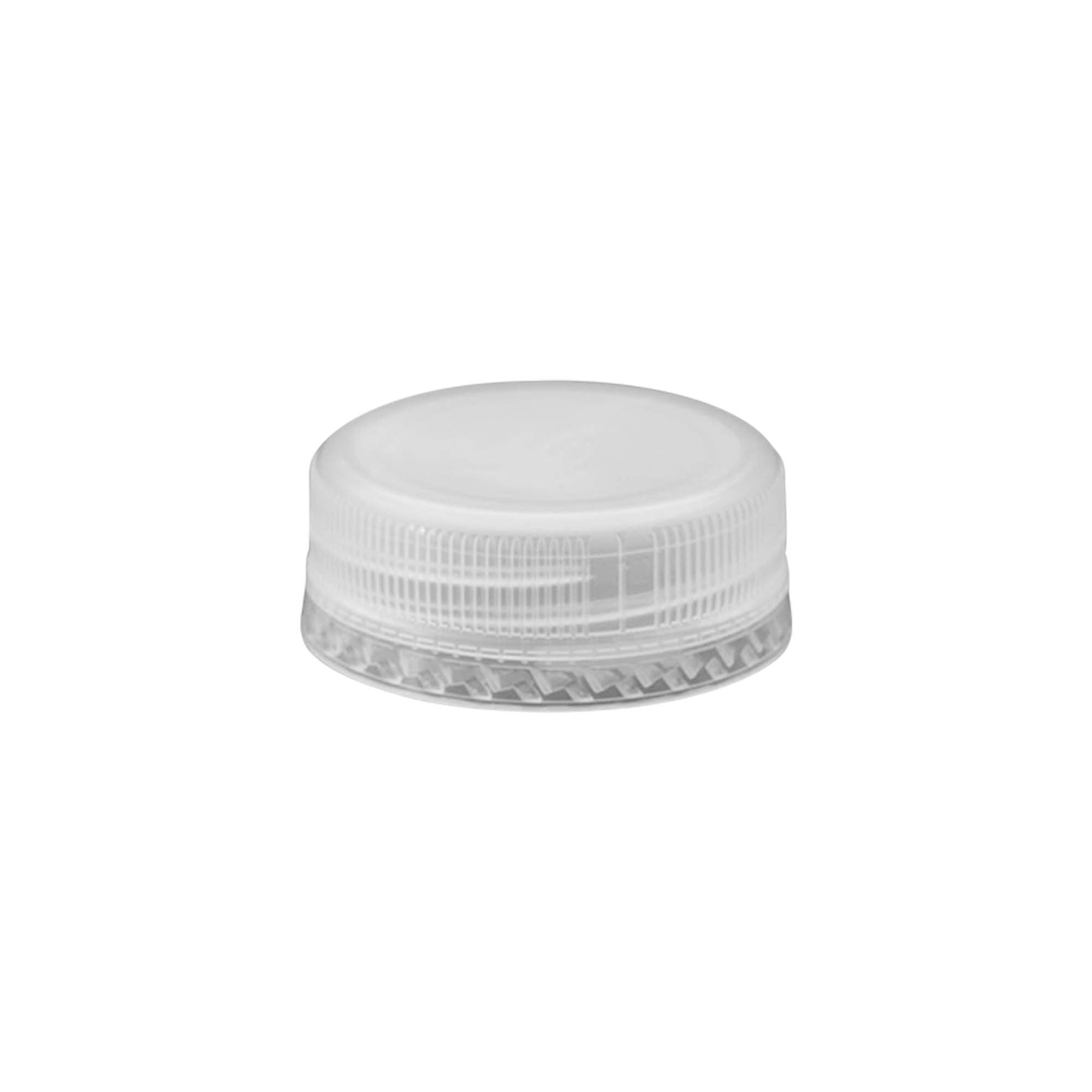 Schraubverschluss Zweistartgewinde, PE-Kunststoff, weiß, für Mündung: PET 38 mm Schraubverschluss Zweistartgewinde, PE-Kunststoff, weiß, für Mündung: PET 38 mm