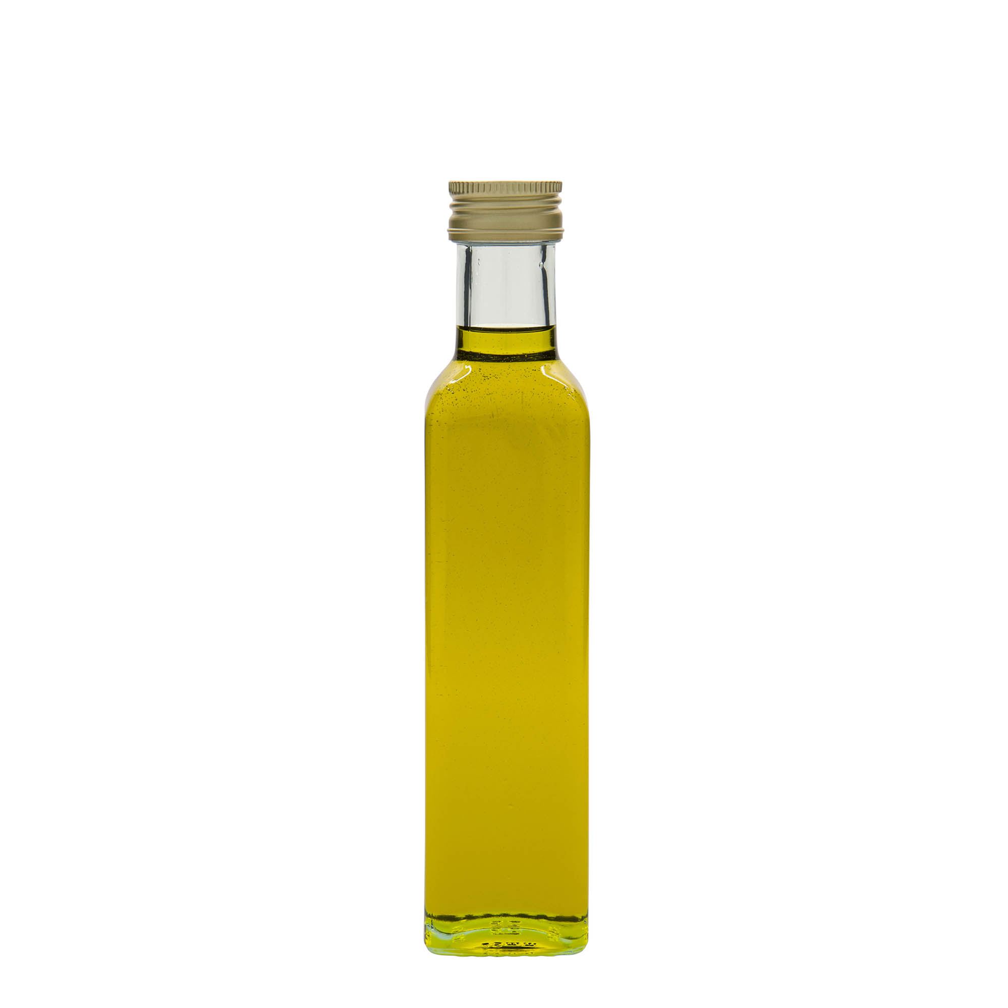 250 ml Glasflasche 'Marasca', quadratisch, Mündung: PP 31,5 250 ml Glasflasche 'Marasca', quadratisch, Mündung: PP 31,5
