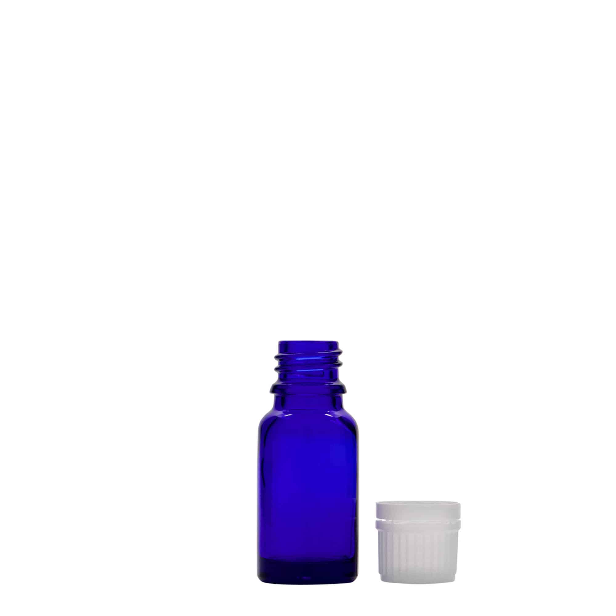 10 ml Medizinflasche, Glas, royalblau, Mündung: DIN 18