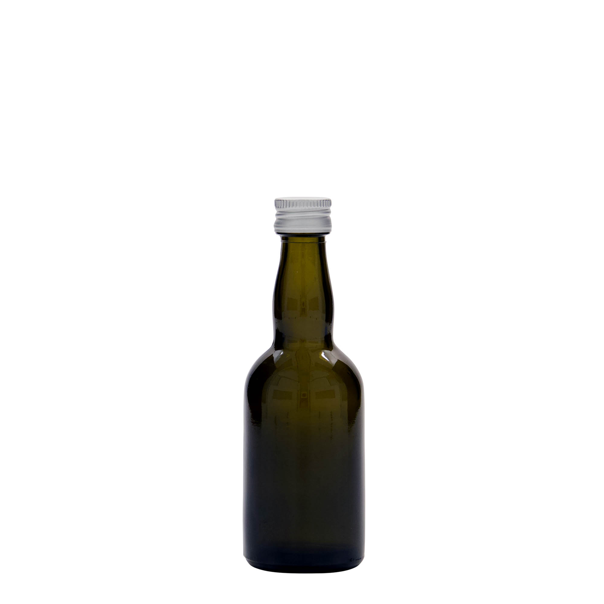 50 ml Glasflasche 'Proba', antikgrün, Mündung: PP 18 50 ml Glasflasche 'Proba', antikgrün, Mündung: PP 18