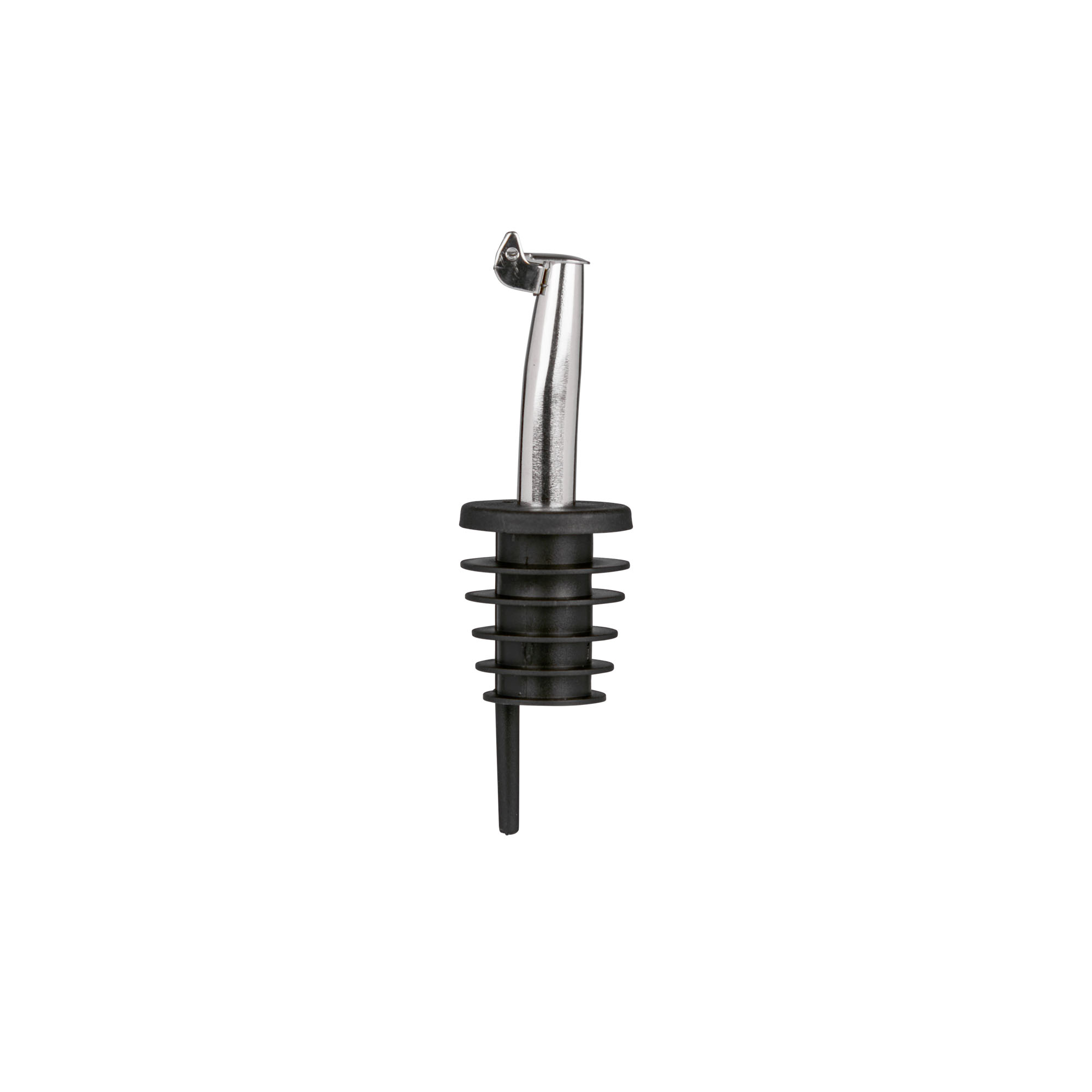 Ausgießer Inox mit Metallklappe, Edelstahl, silber