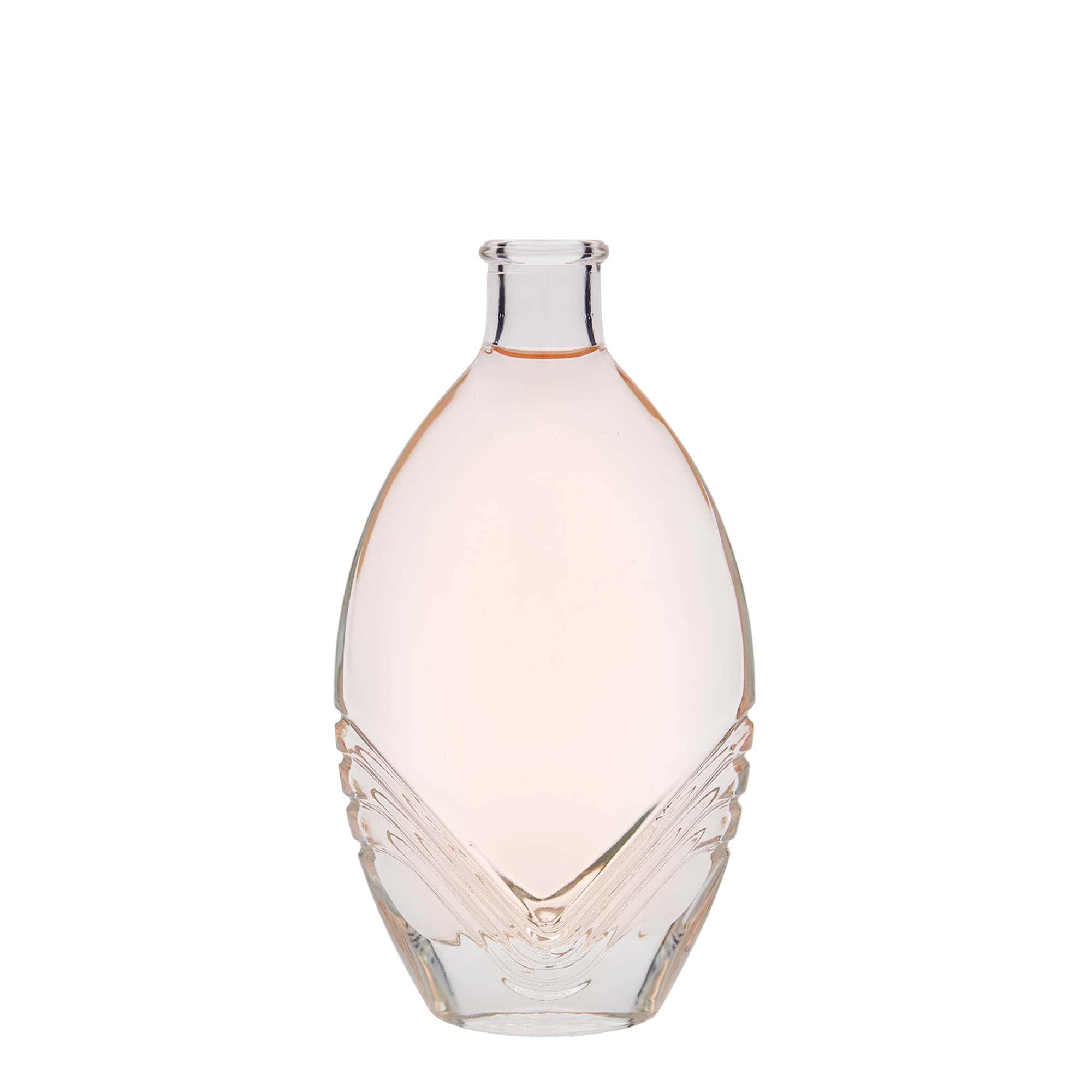 200 ml Glasflasche „Florence“, oval, Mündung: Kork