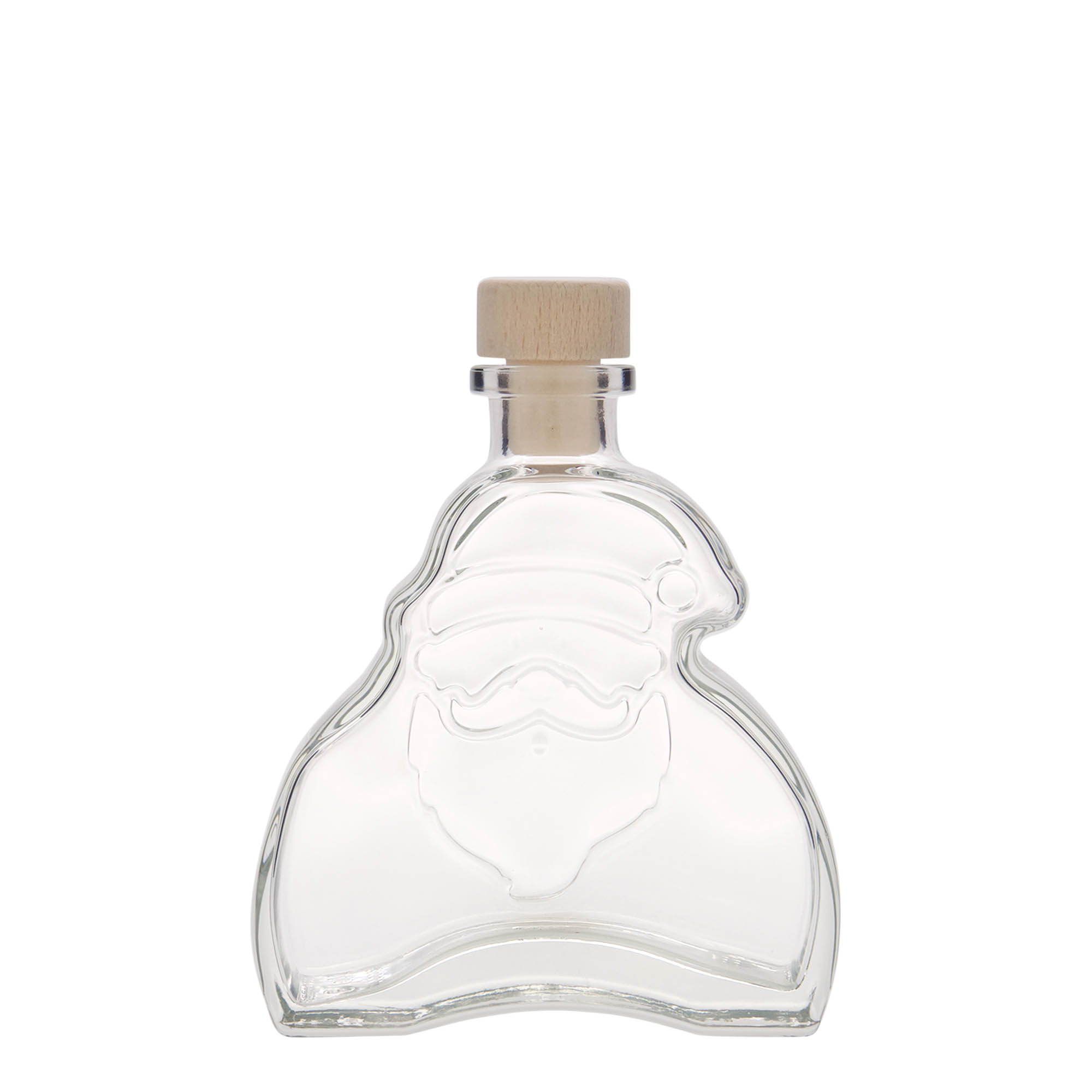 200 ml Glasflasche 'Santa Claus', Mündung: Kork 200 ml Glasflasche 'Santa Claus', Mündung: Kork