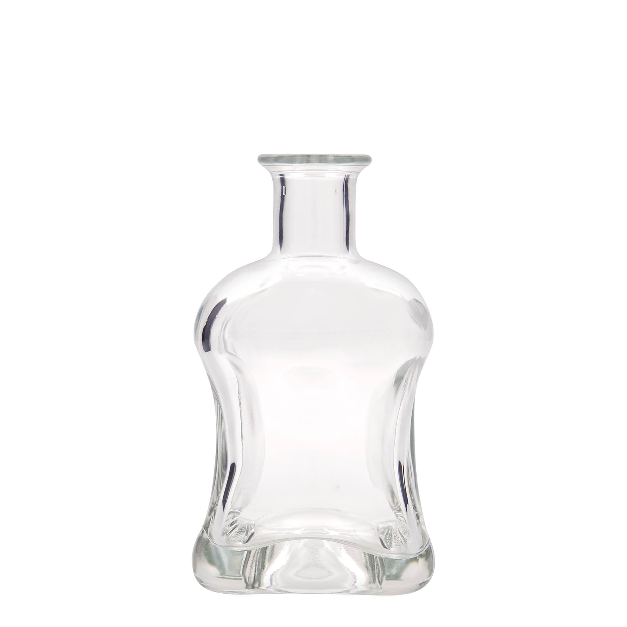 500 ml Glasflasche 'Dublin', quadratisch, Mündung: Kork 500 ml Glasflasche 'Dublin', quadratisch, Mündung: Kork