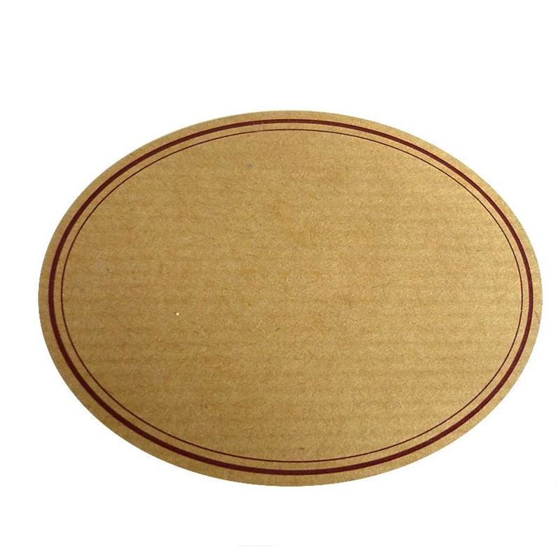 Naturetikett, oval, Papier, rot-braun Naturetikett, oval, Papier, rot-braun
