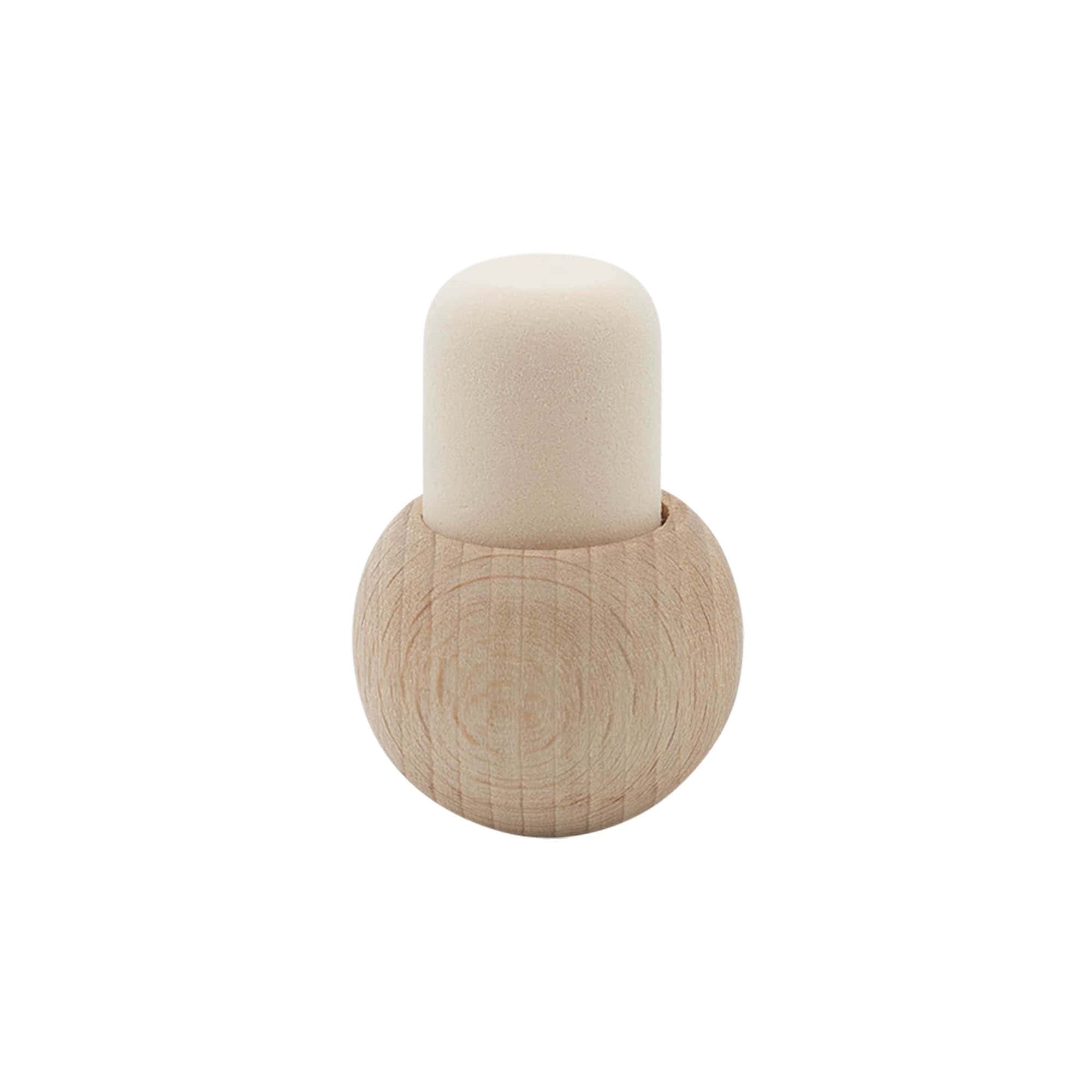 Griffkorken 19 mm „Kugel“, Holz/Kunststoff, für Mündung: Kork