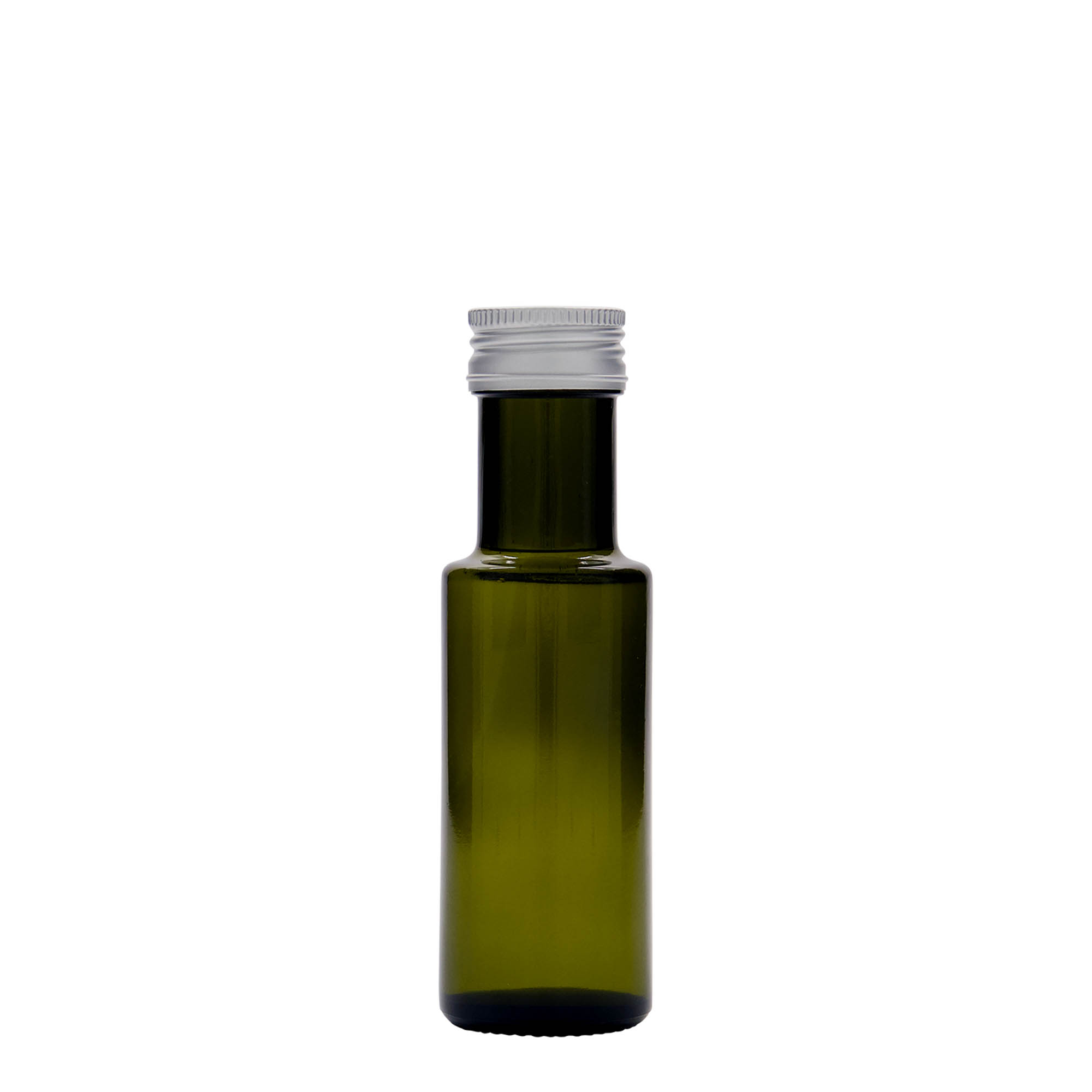 100 ml Glasflasche „Dorica“, antikgrün, Mündung: PP 31,5