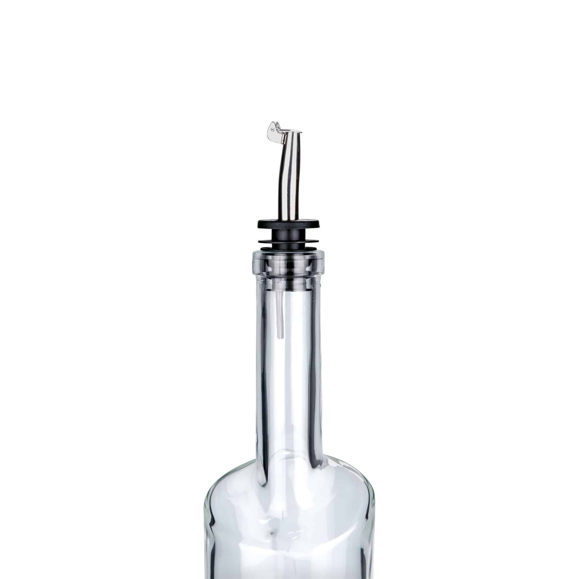 Ausgießer Inox mit Metallklappe, Edelstahl, silber